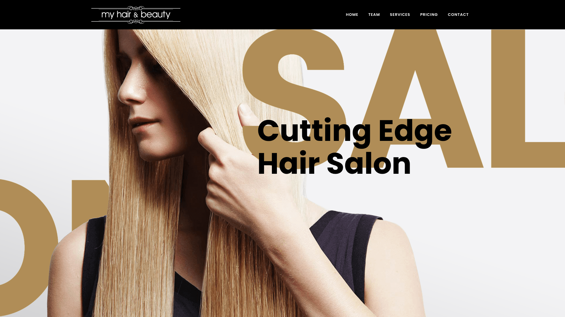 Website snapshot for My Hair & Beauty