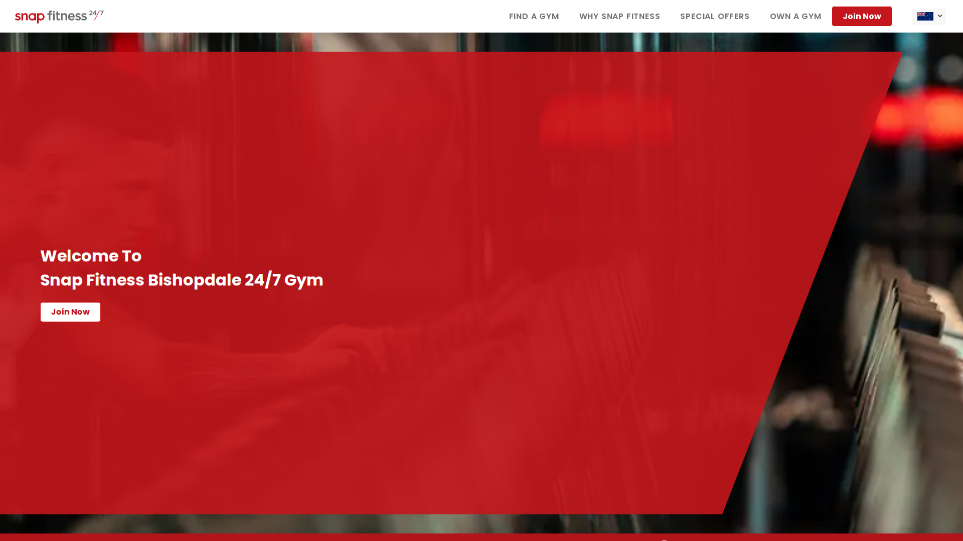 Website snapshot for Snap Fitness 24/7 Bishopdale