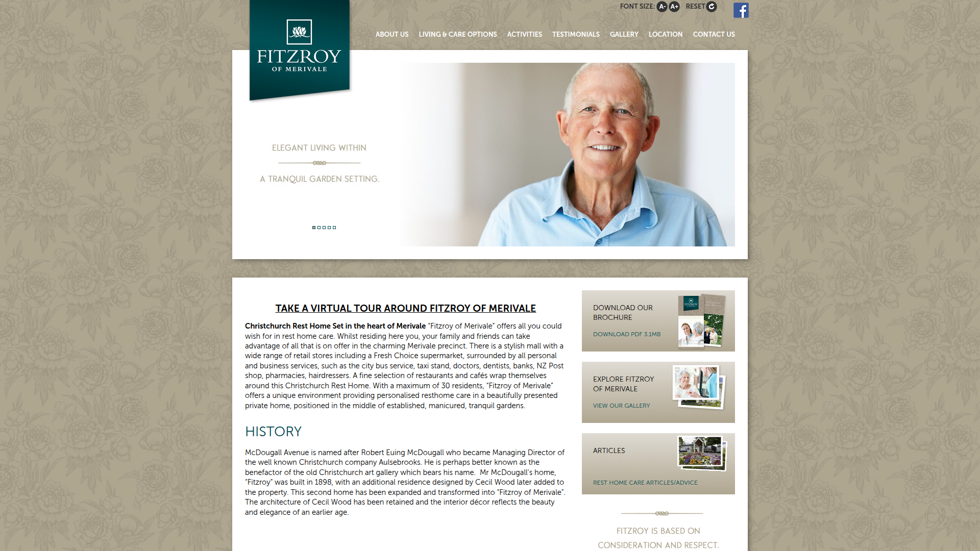Website snapshot for Fitzroy Of Merivale