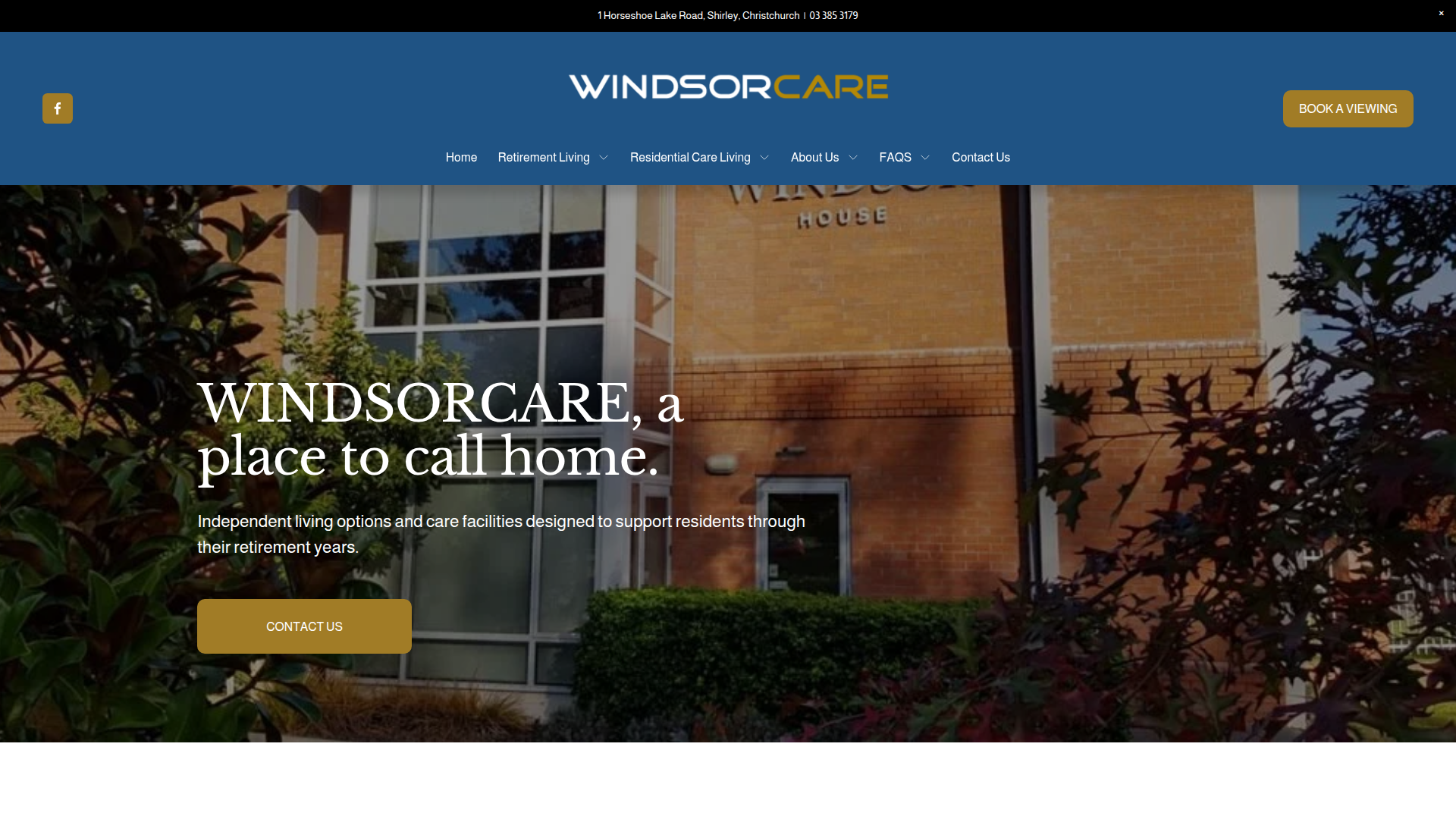 Website snapshot for Windsor House