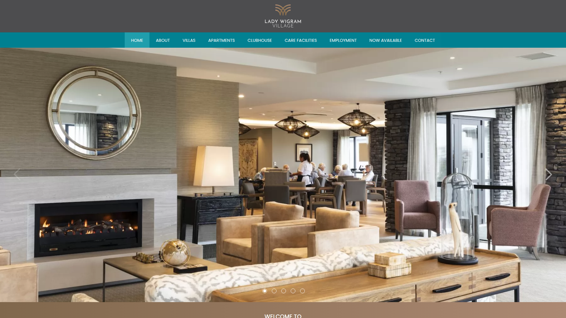 Website snapshot for Lady Wigram Retirement Village Home
