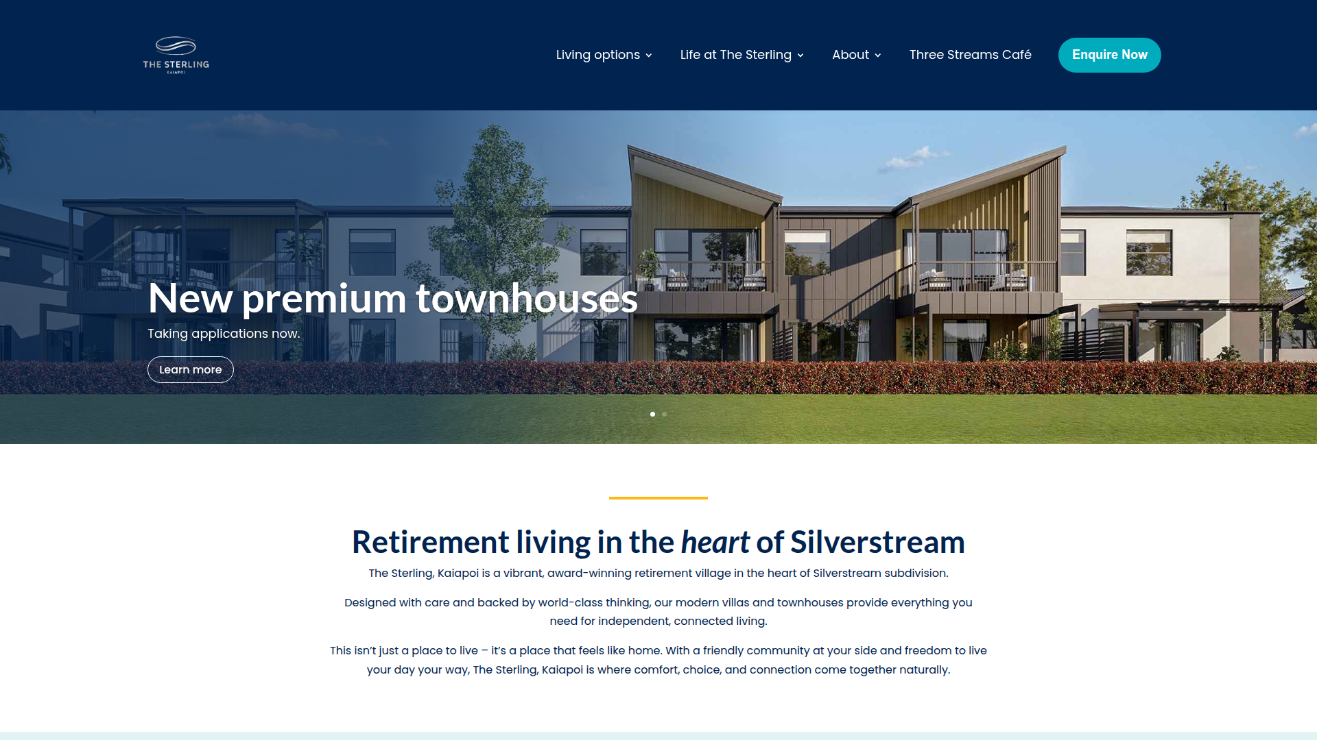 Website snapshot for The Sterling
