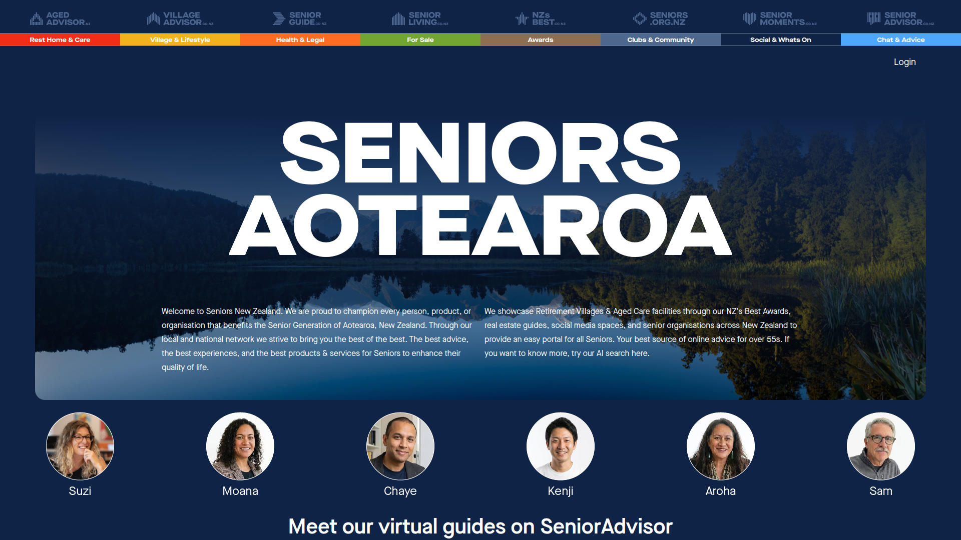 Website snapshot for Seniors New Zealand Limited