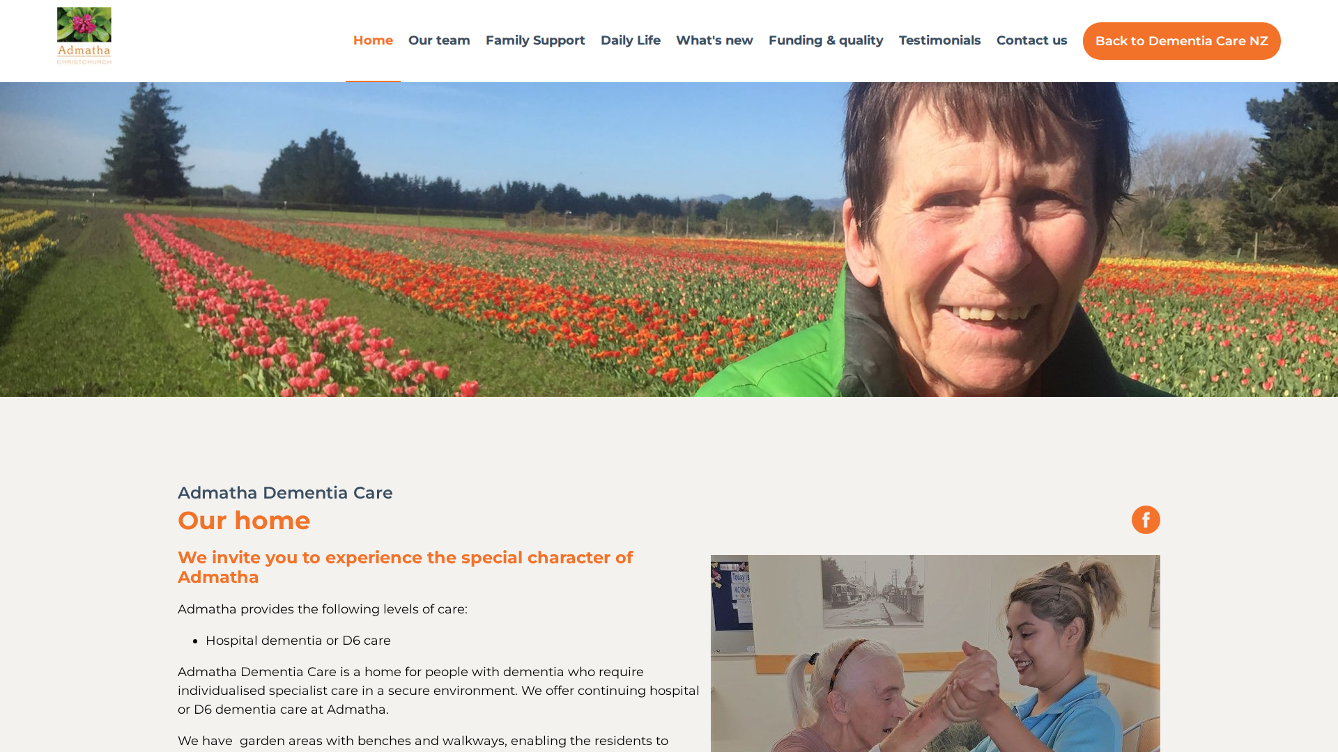 Website snapshot for Admatha Resthome