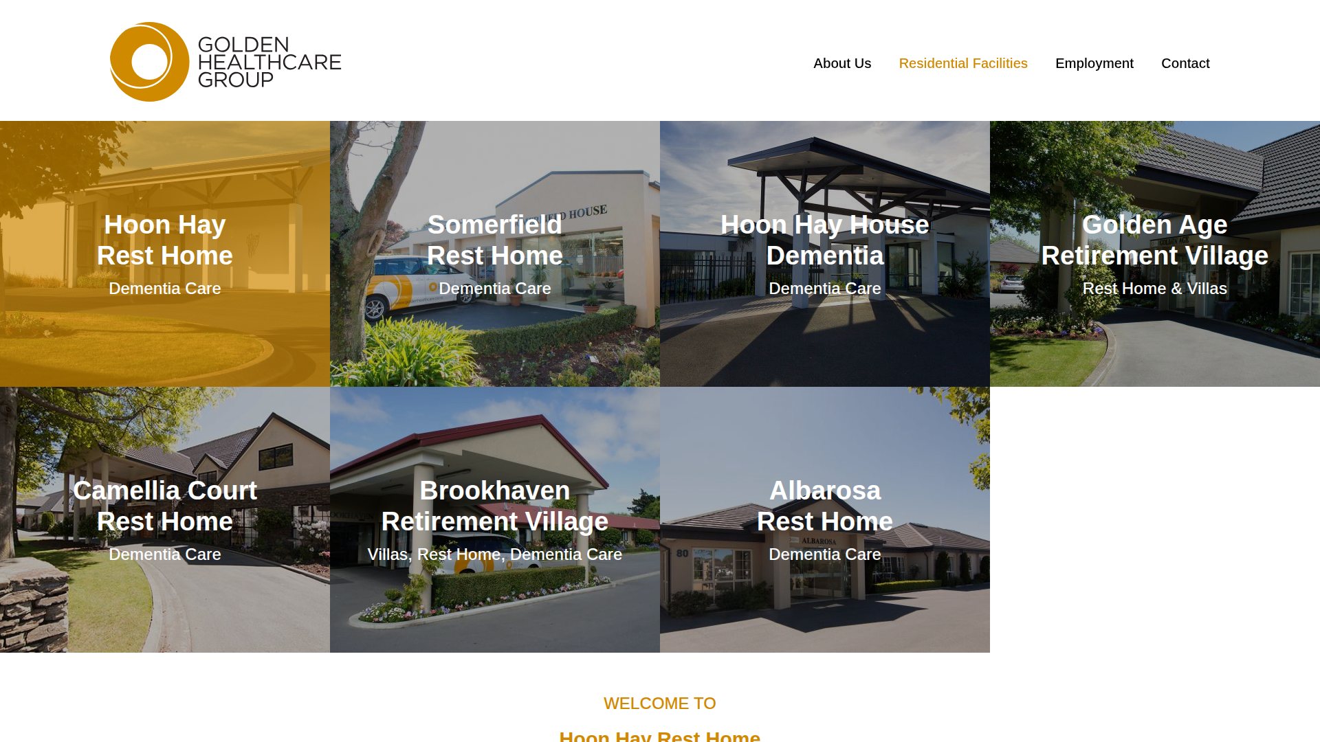 Website snapshot for Golden Age Hoon Hay Village