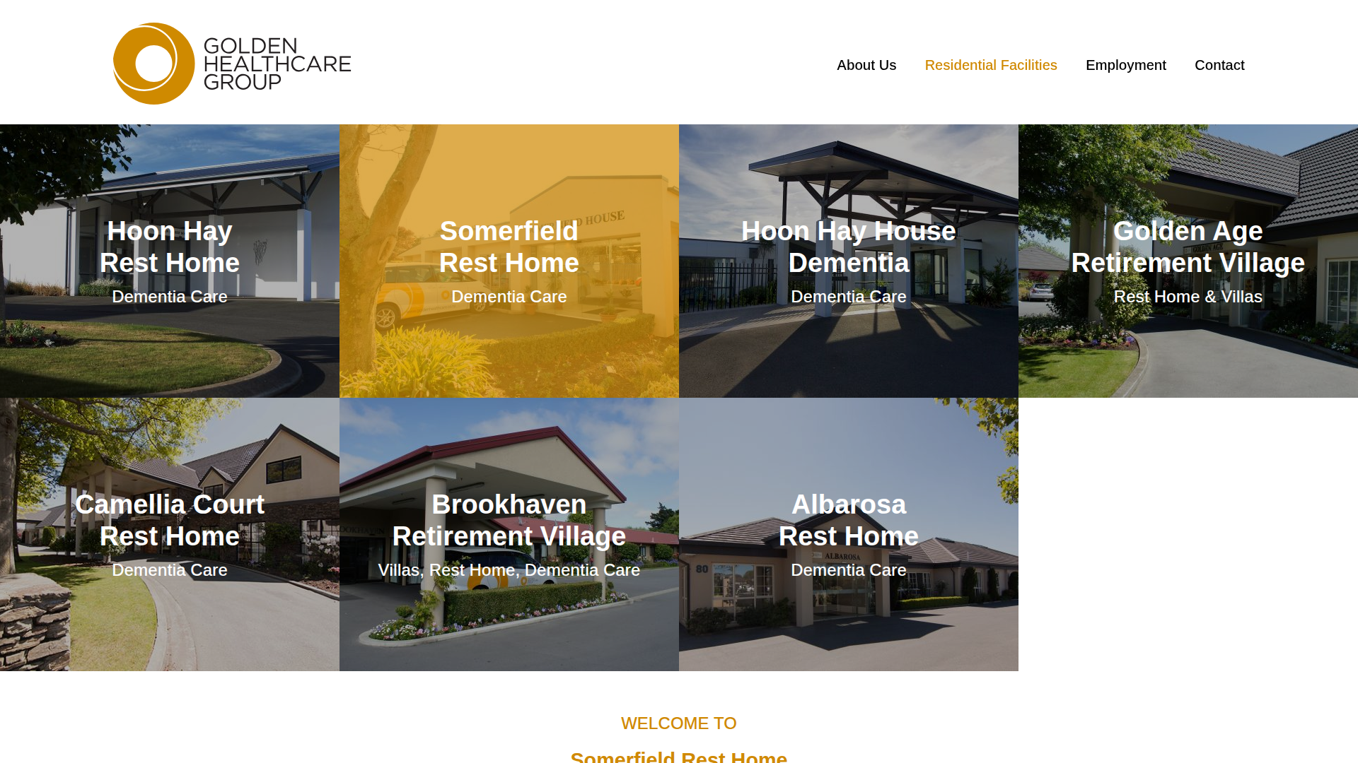 Website snapshot for Golden Age Somerfield House
