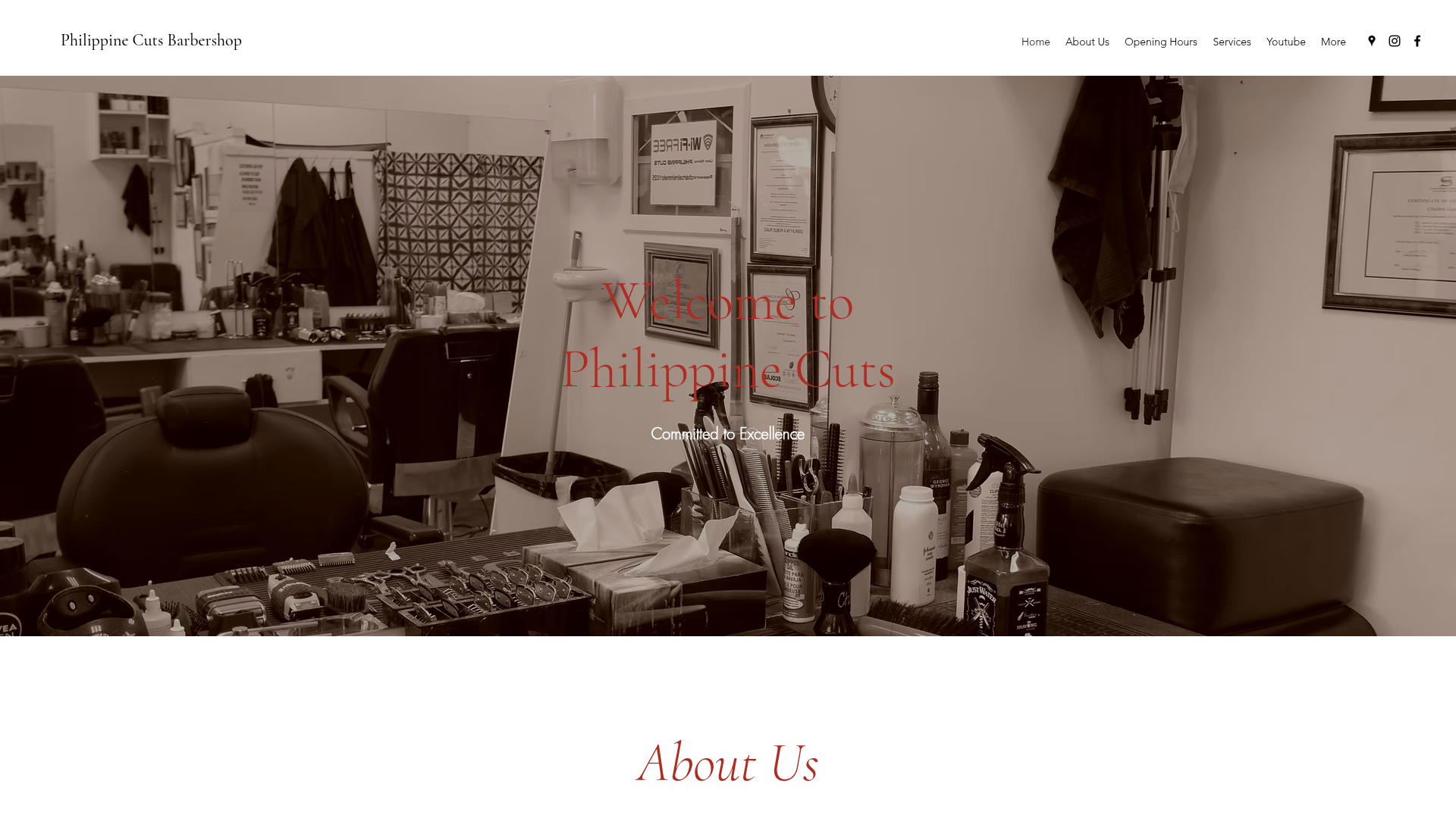 Website snapshot for Philippine Cuts Barbershop Stanmore