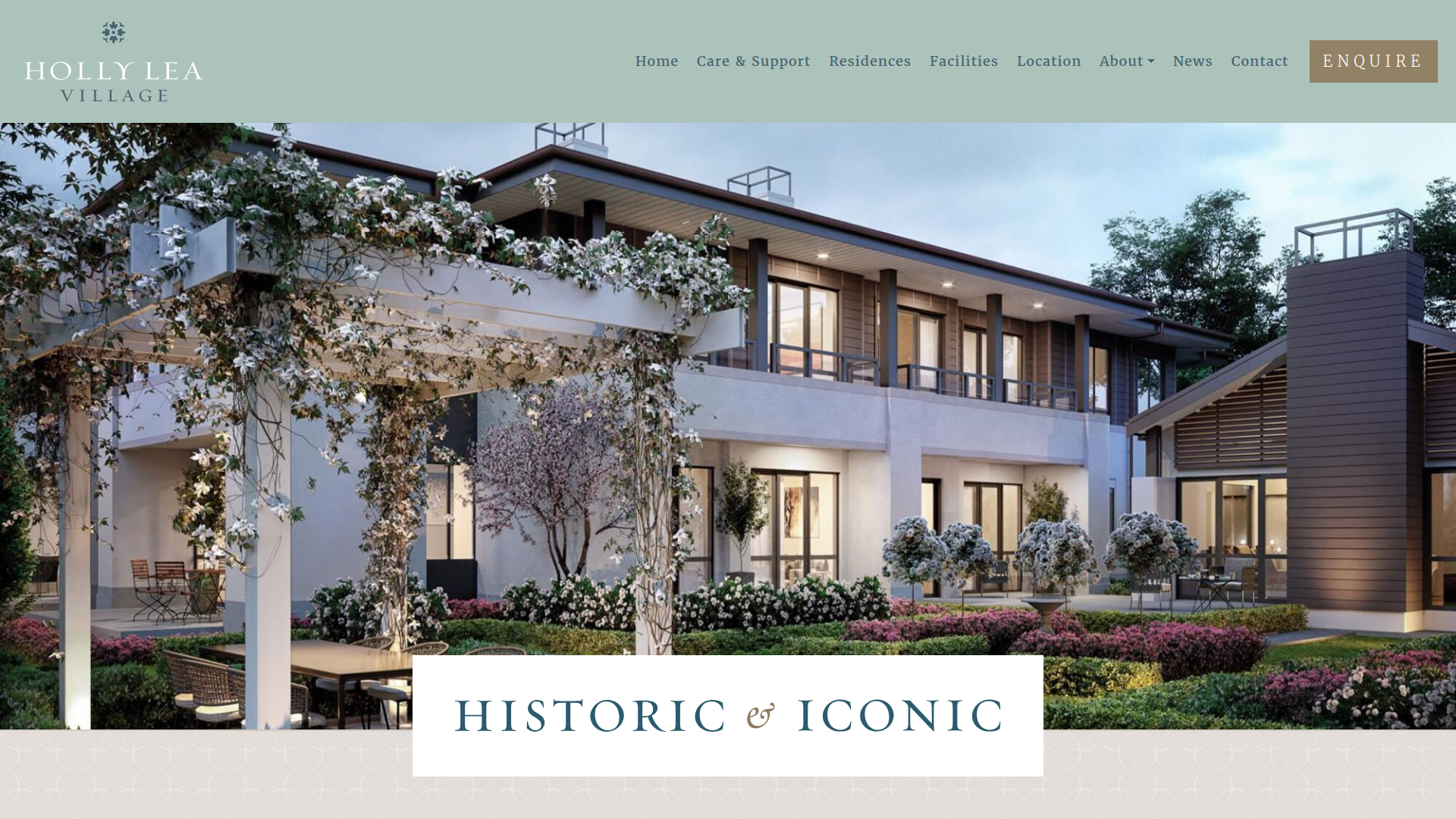 Website snapshot for Holly Lea Village