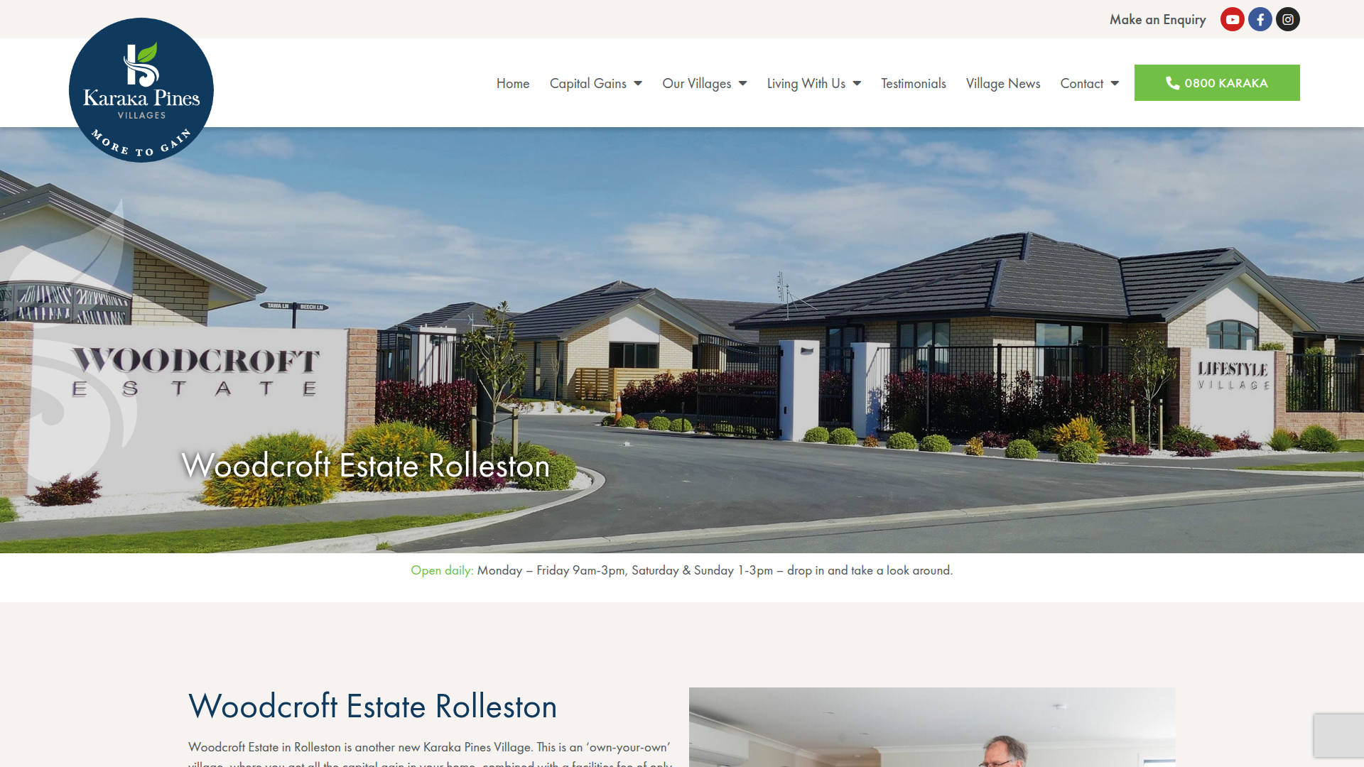 Website snapshot for Woodcroft Estate