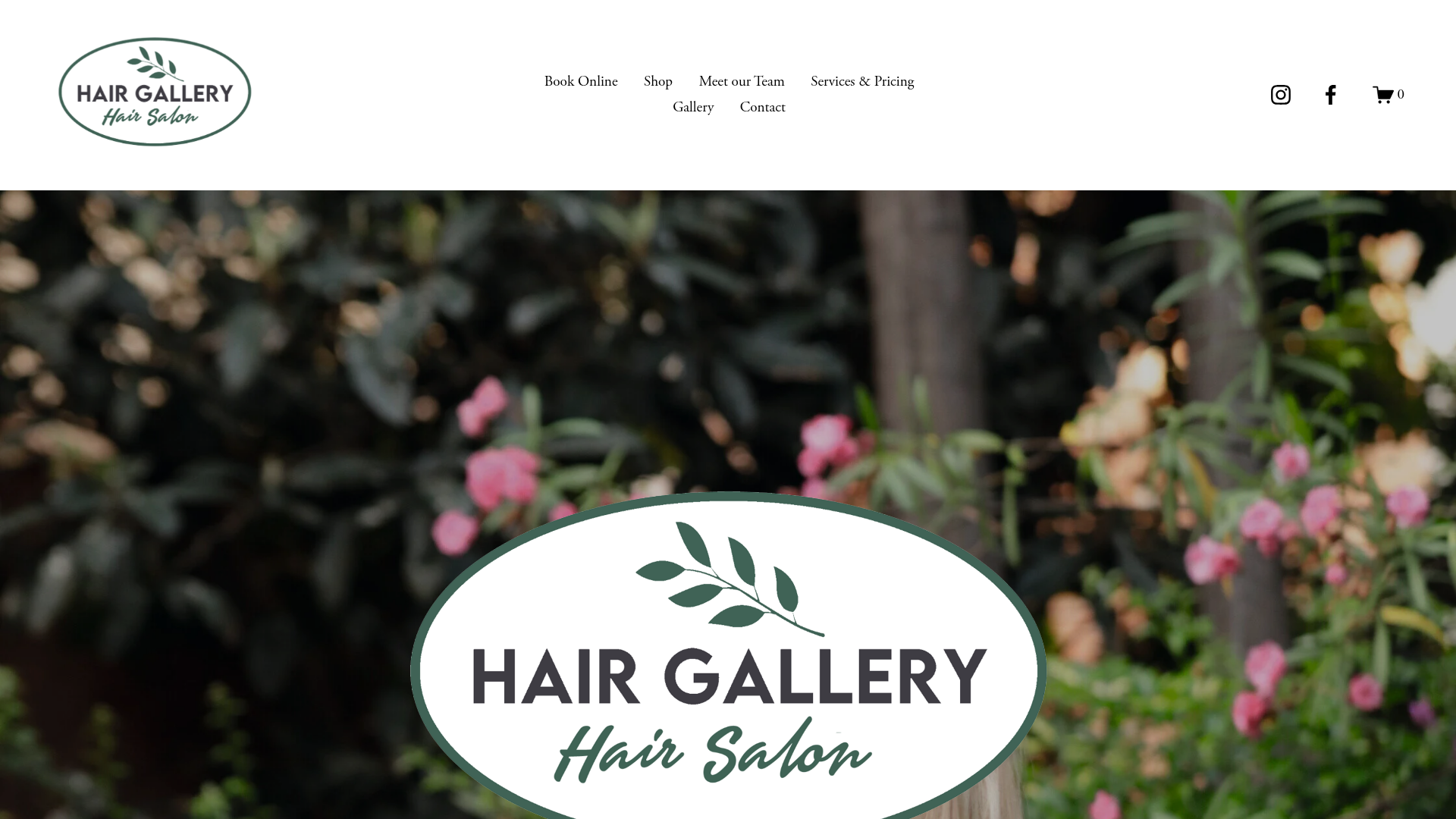Website snapshot for Hair Gallery