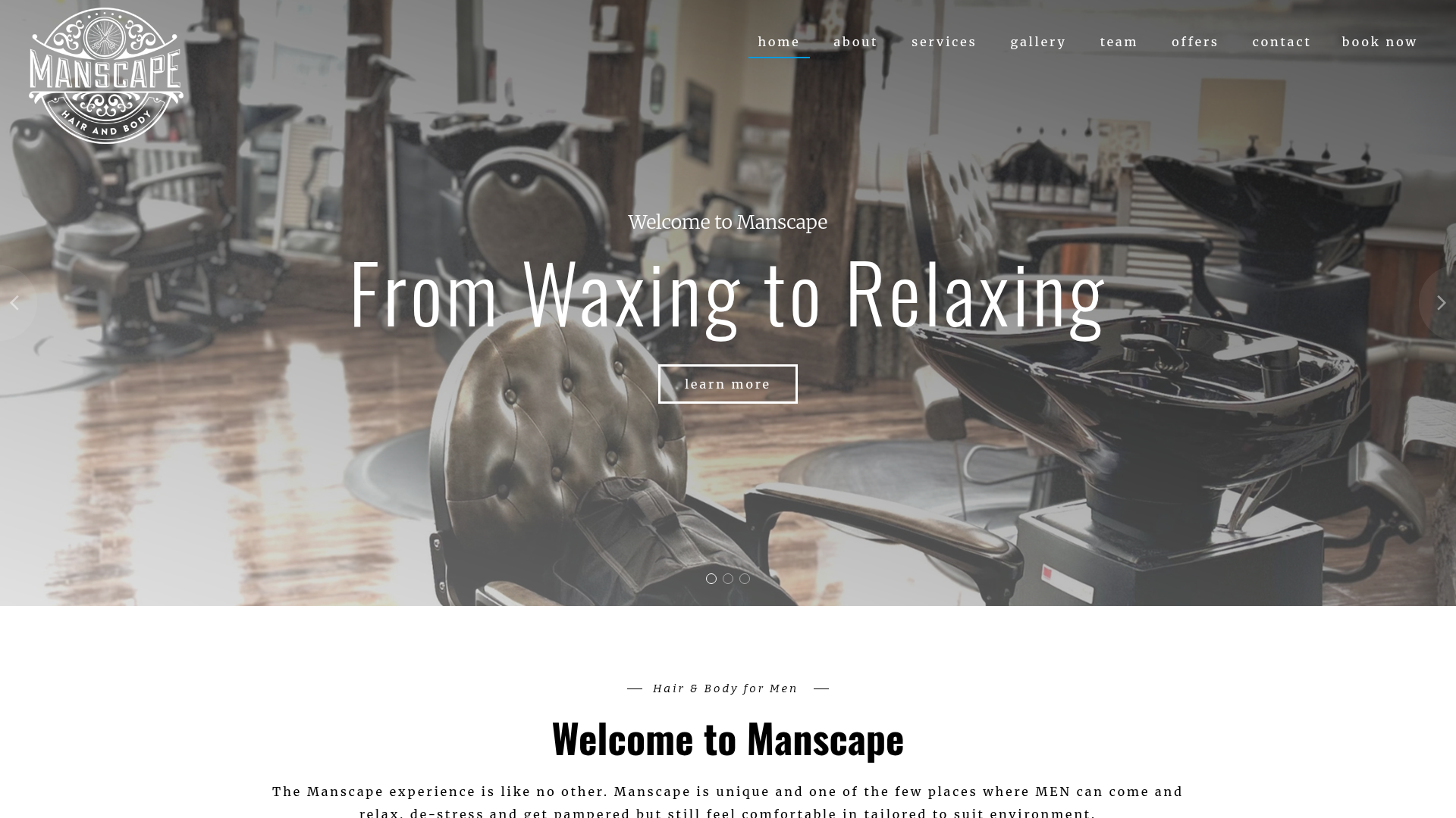 Website snapshot for Manscape Hair and Body for Men