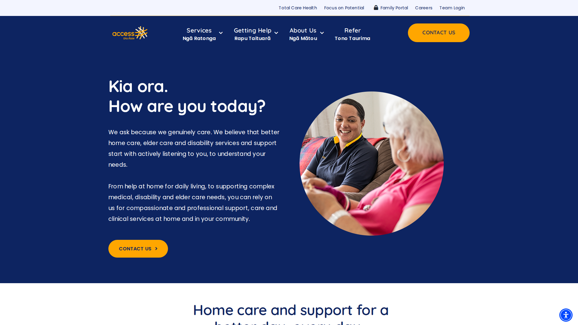 Website snapshot for Access Community Health