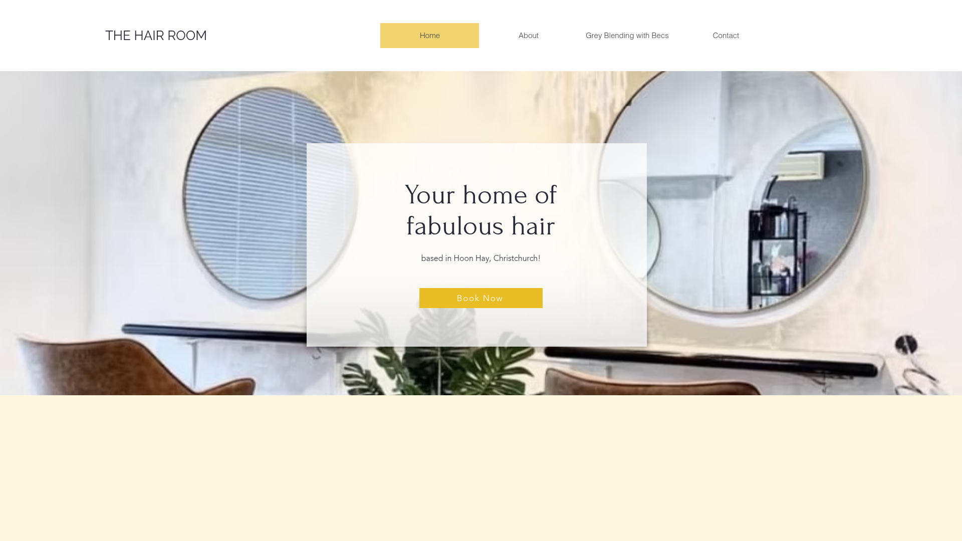 Website snapshot for The Hair Room