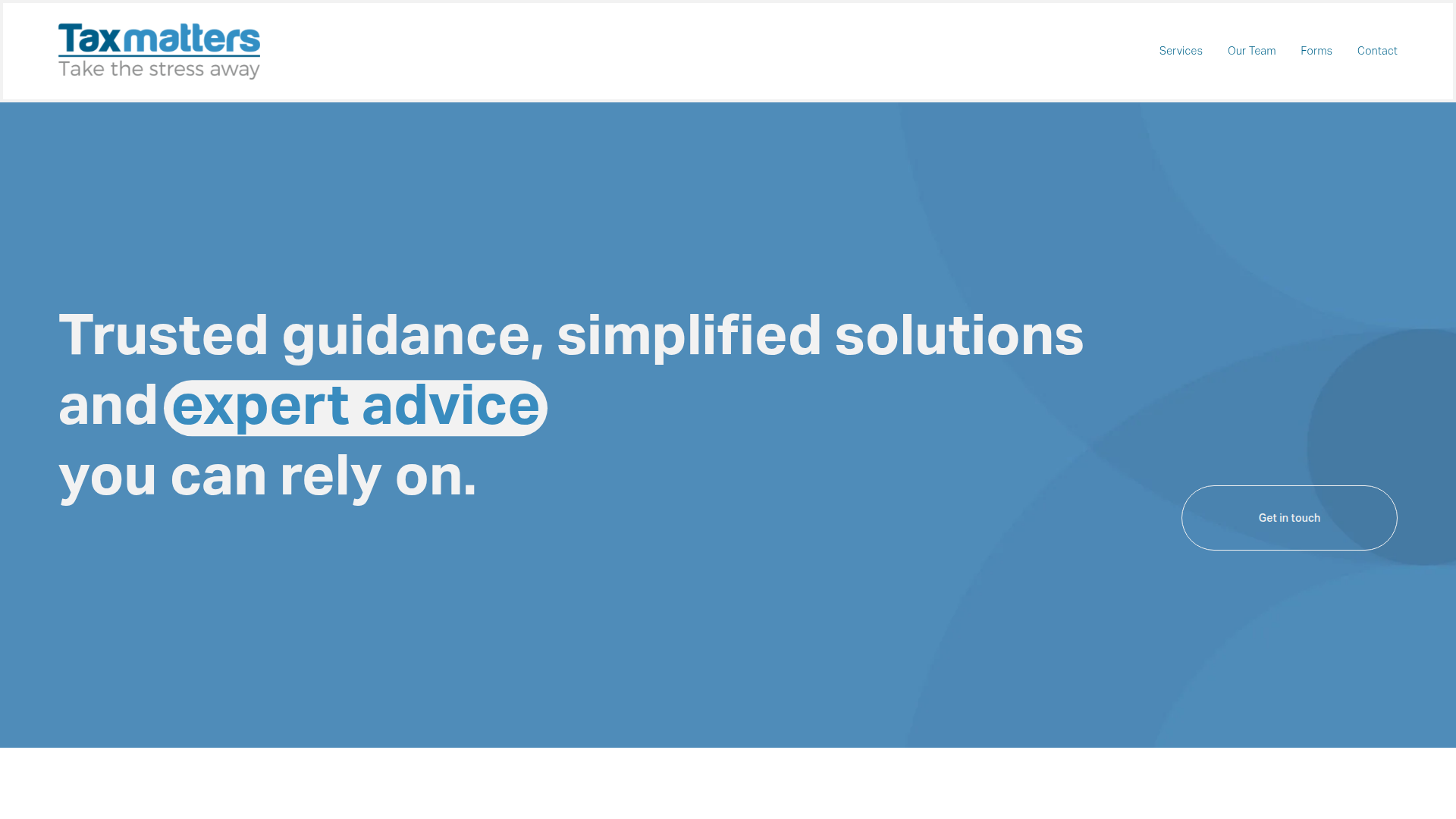 Website snapshot for Tax Matters Limited