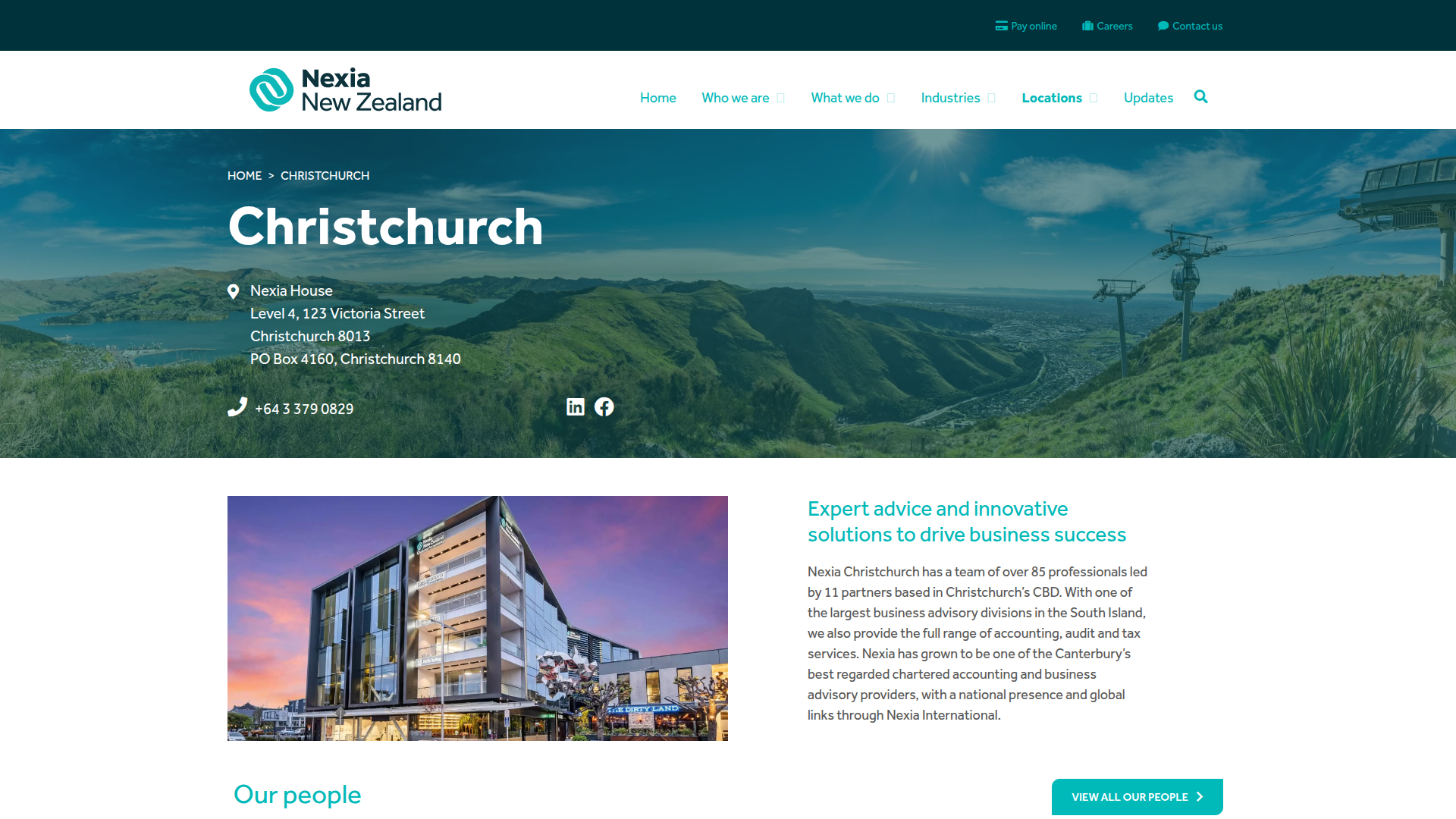 Website snapshot for Nexia New Zealand