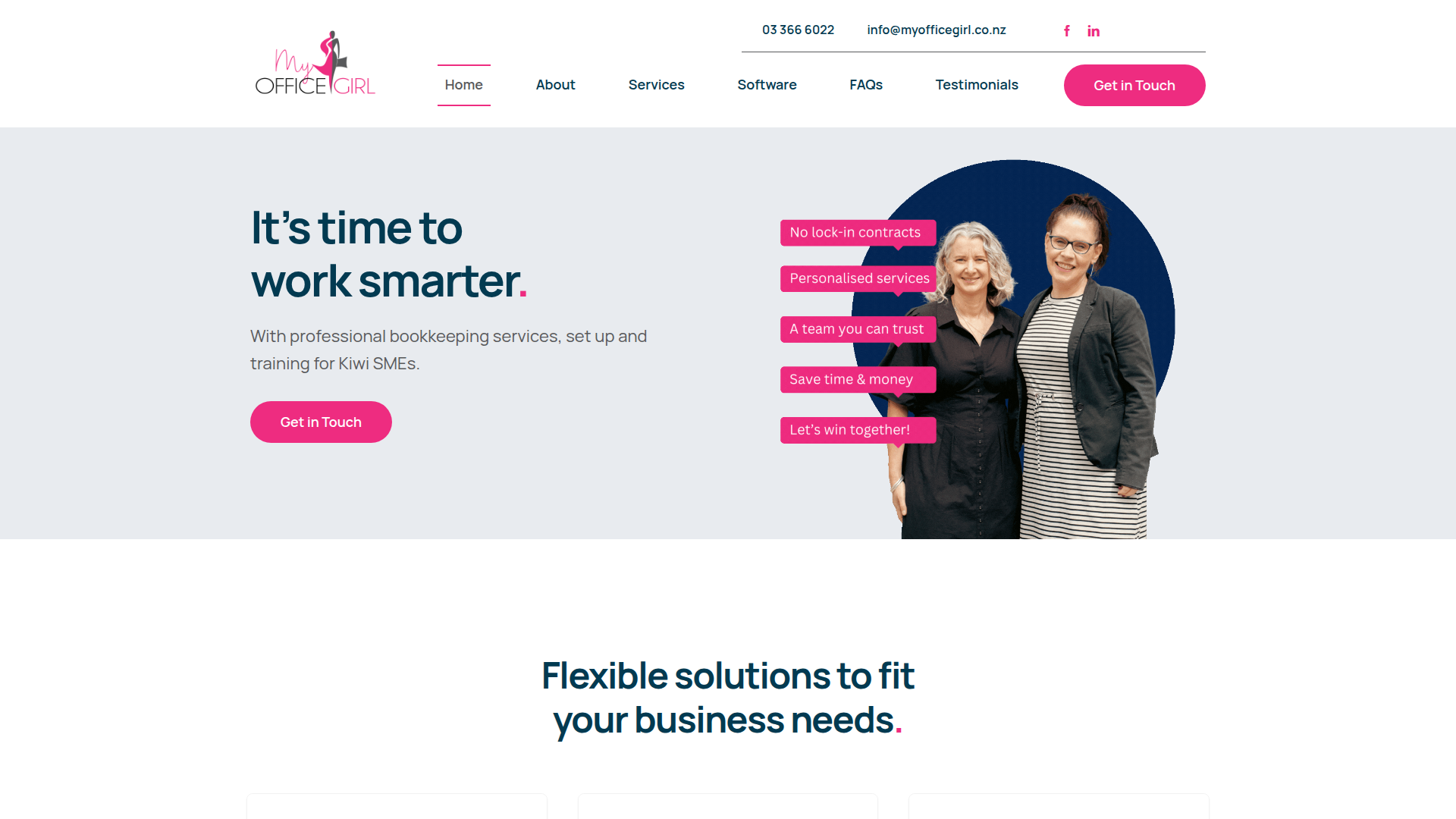 Website snapshot for MyOfficeGirl Ltd