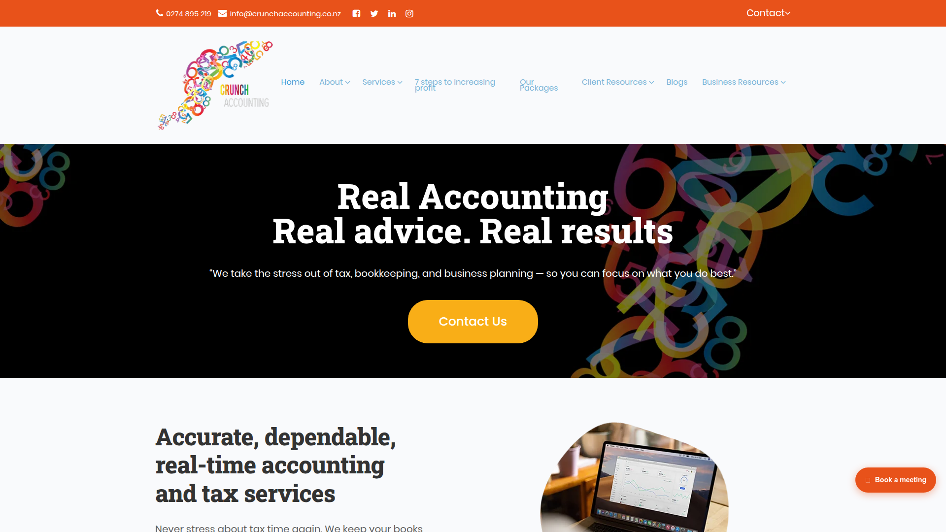 Website snapshot for Crunch Accounting Services Ltd