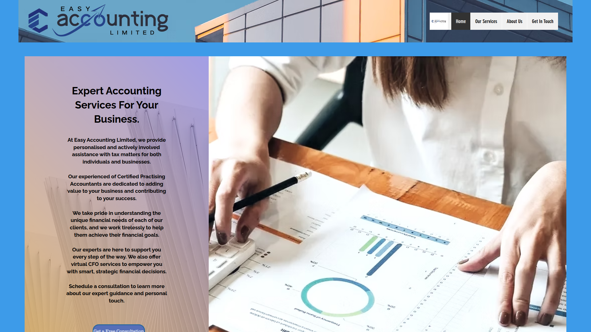 Website snapshot for Easy Accounting