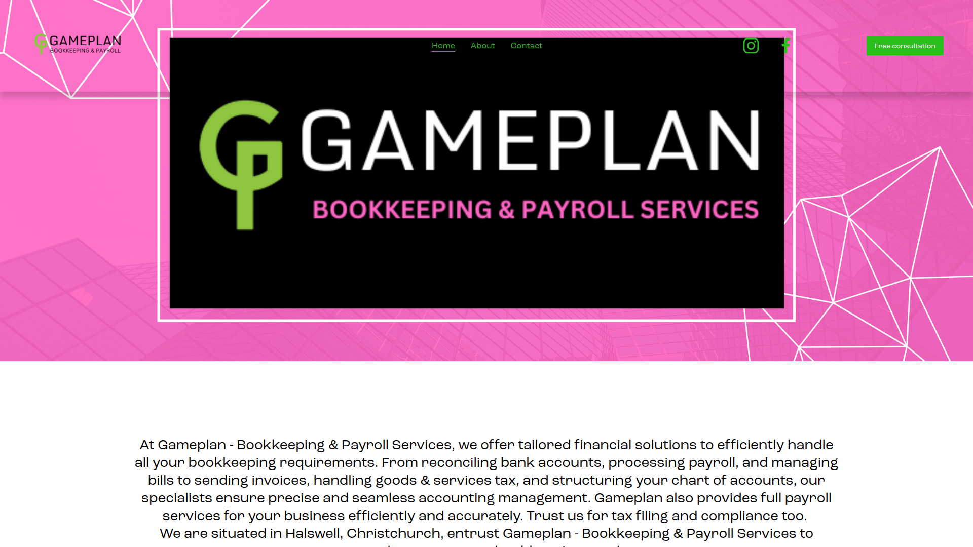 Website snapshot for GamePlan Bookkeeping & Payroll