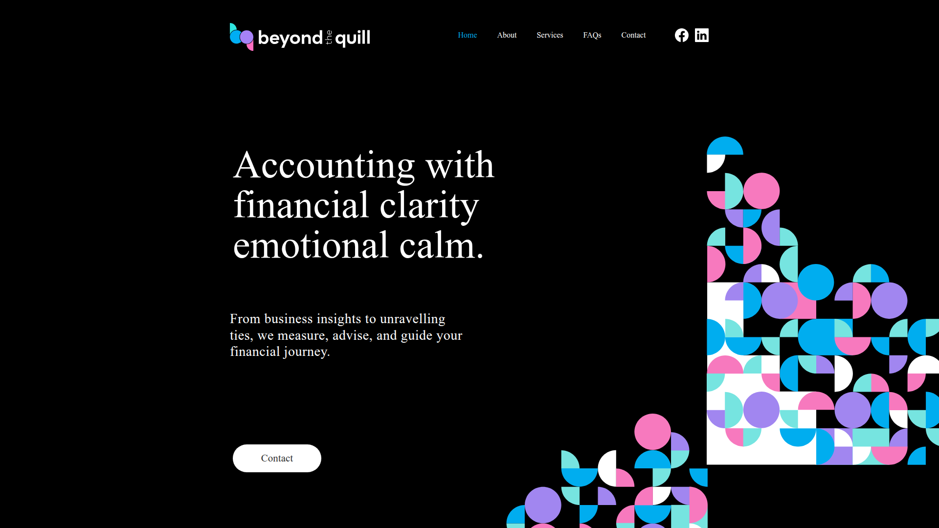 Website snapshot for Beyond the Quill Ltd