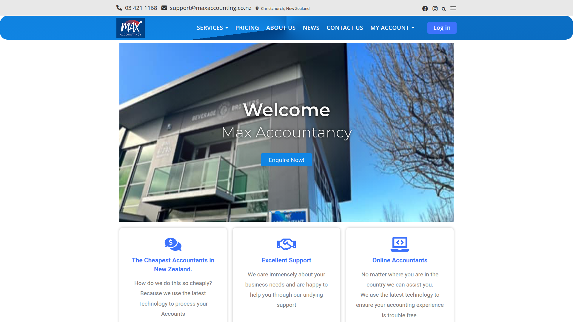Website snapshot for Max Accountancy Limited