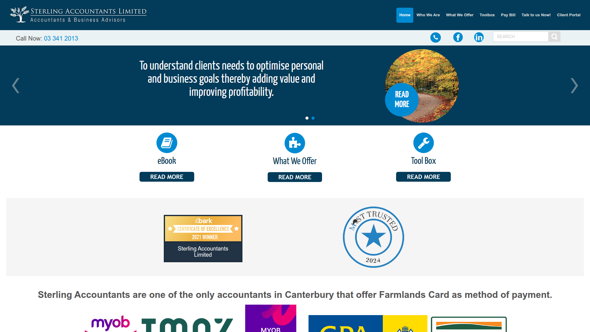 Website snapshot for Sterling Accountants Limited