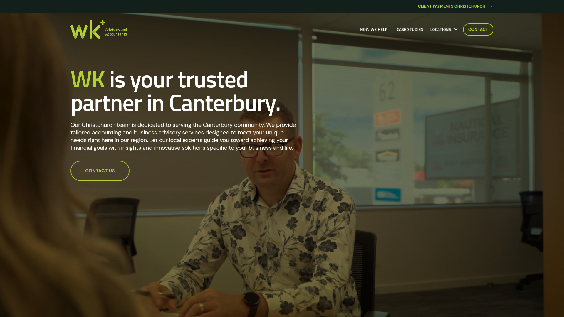 Website snapshot for WK Advisors and Accountants