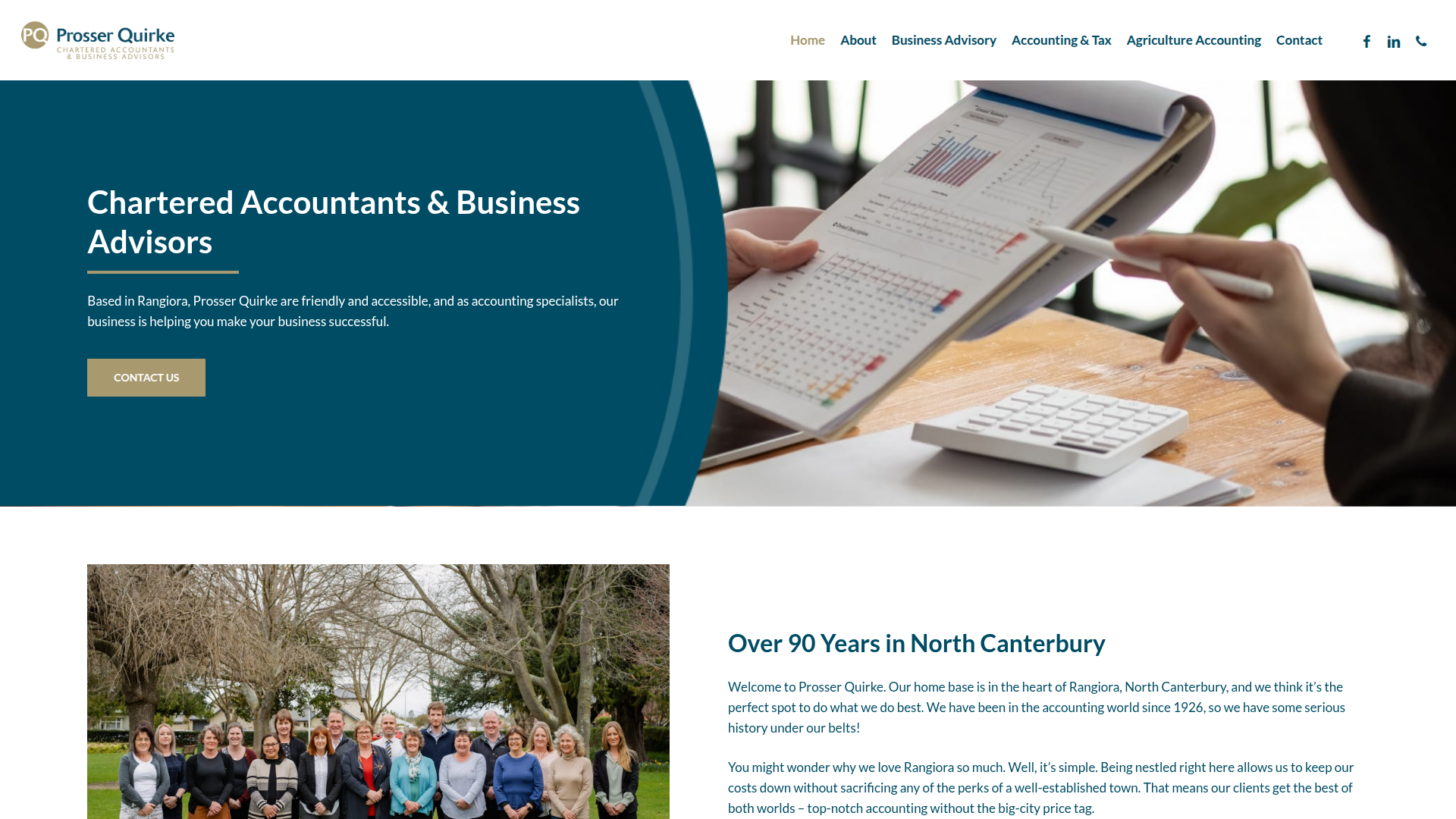 Website snapshot for Prosser Quirke Limited
