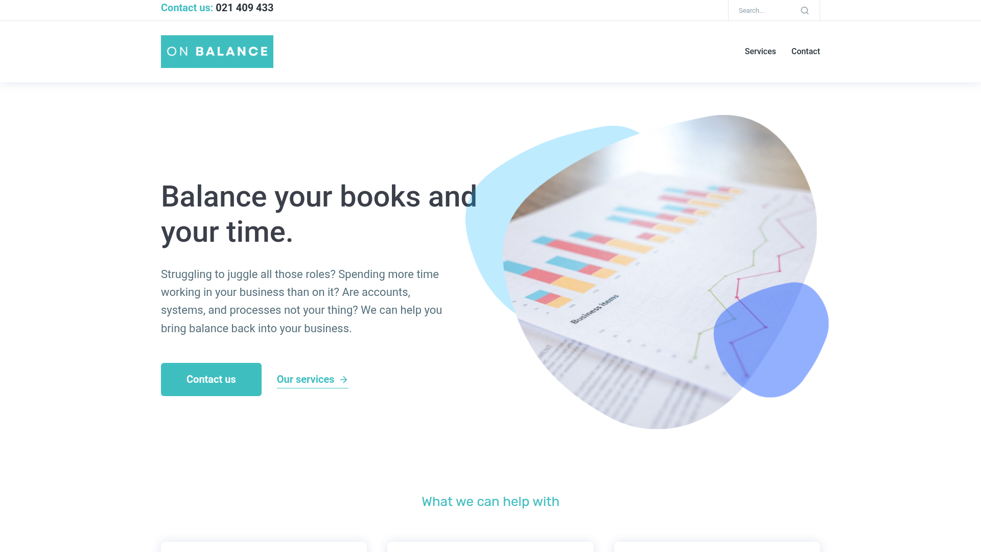 Website snapshot for On Balance Limited