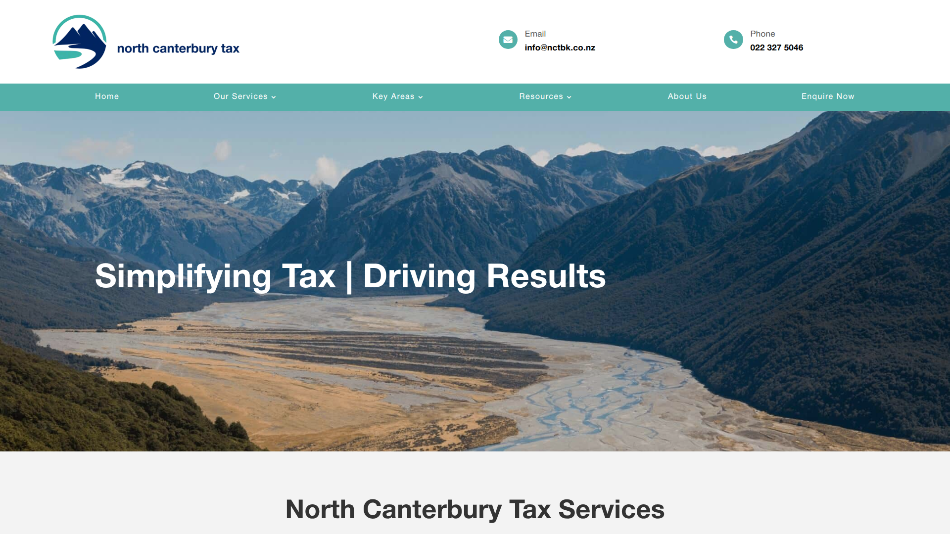 Website snapshot for North Canterbury Tax