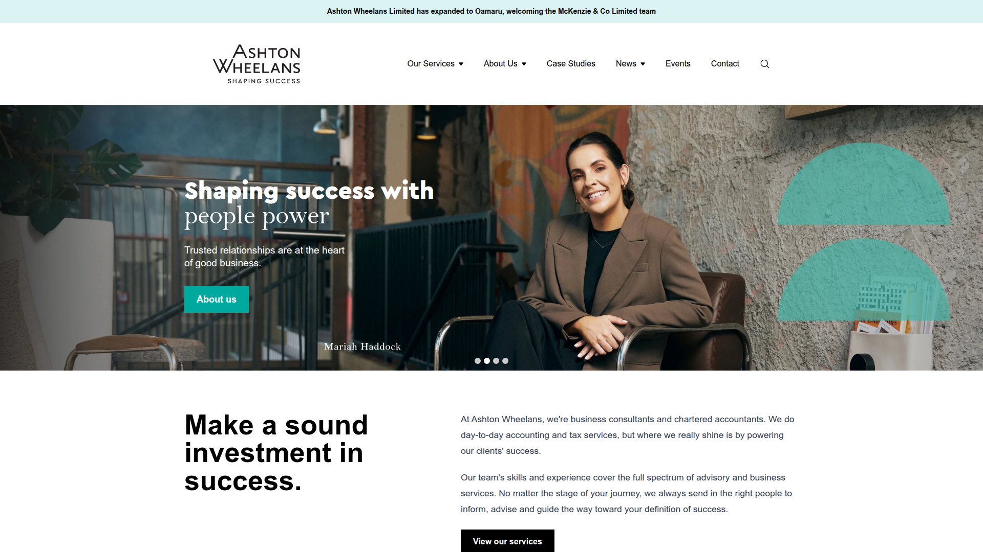 Website snapshot for Ashton Wheelans - Christchurch