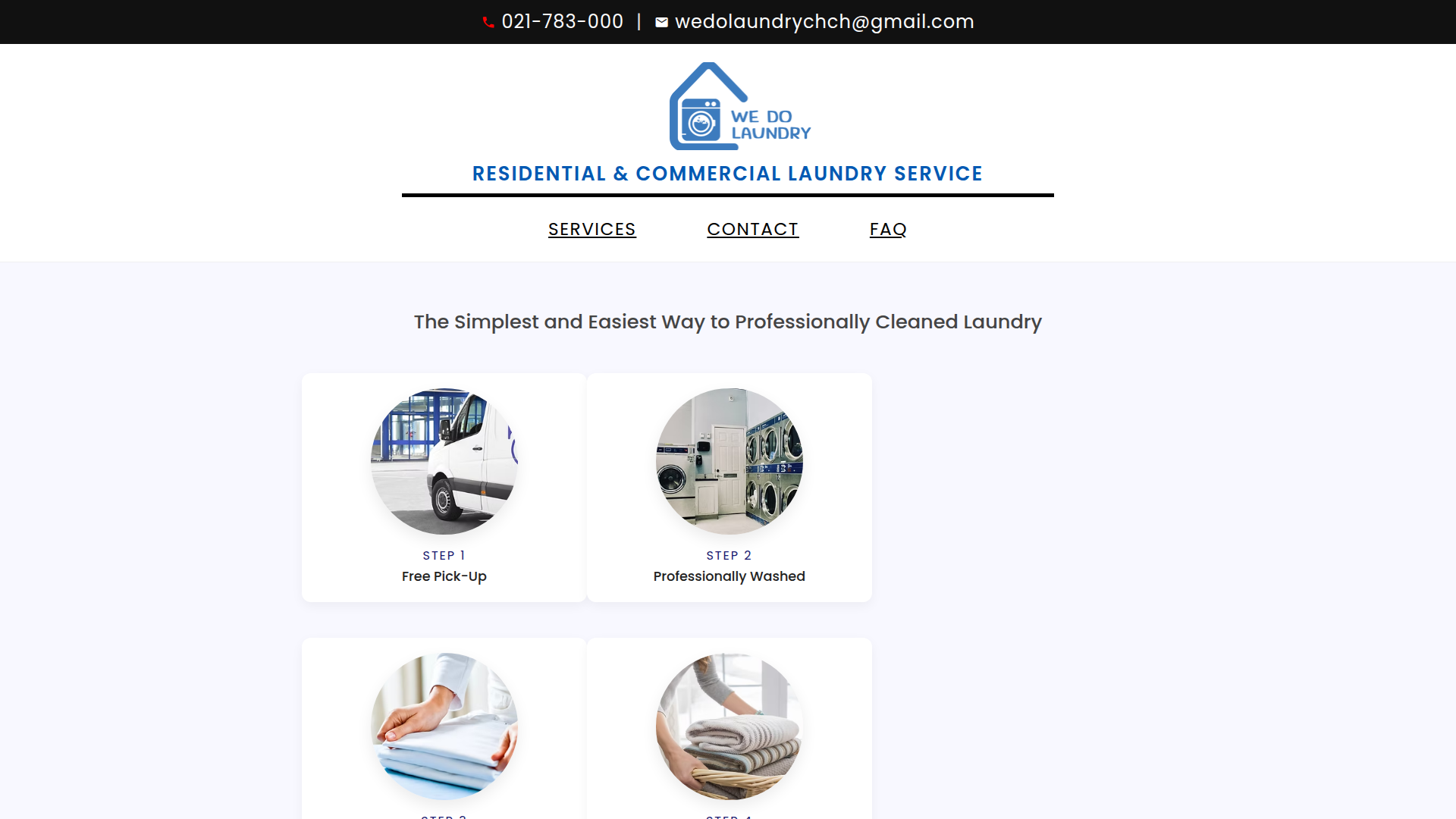 Website snapshot for Wedolaundry