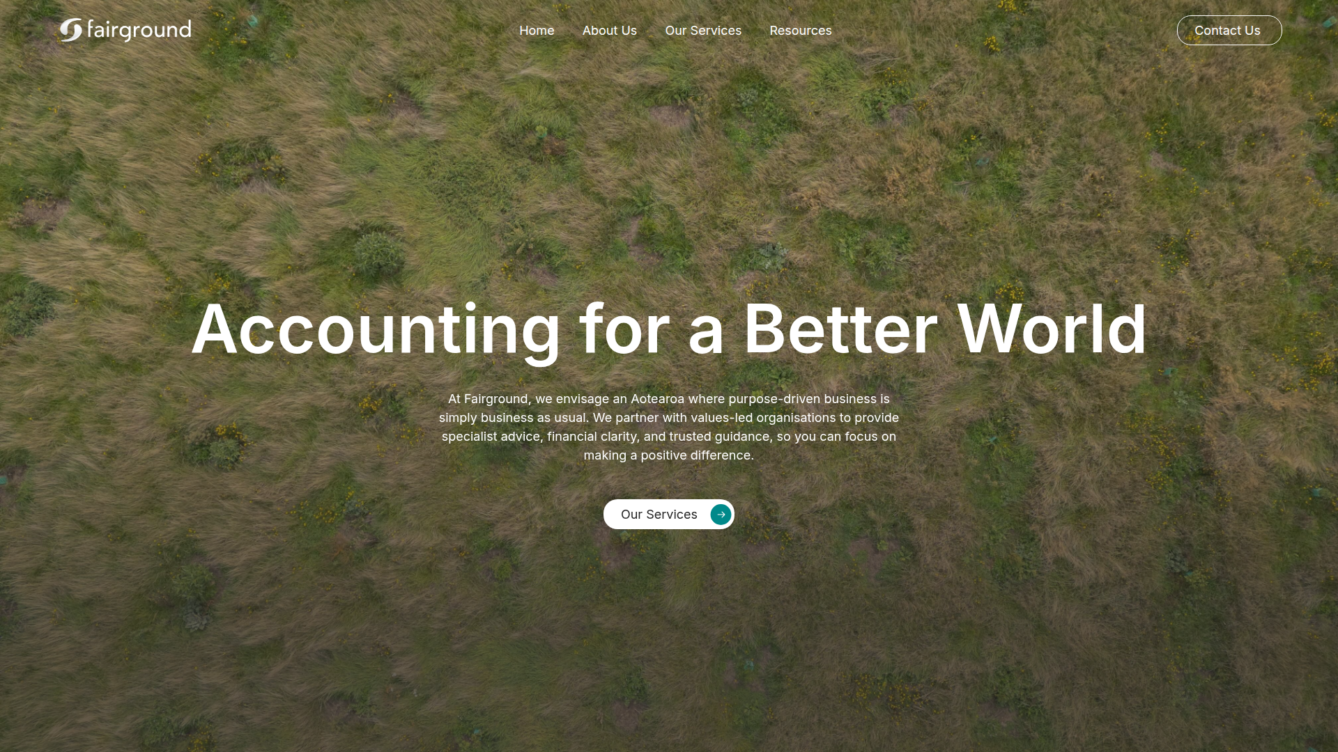 Website snapshot for Fairground Accounting