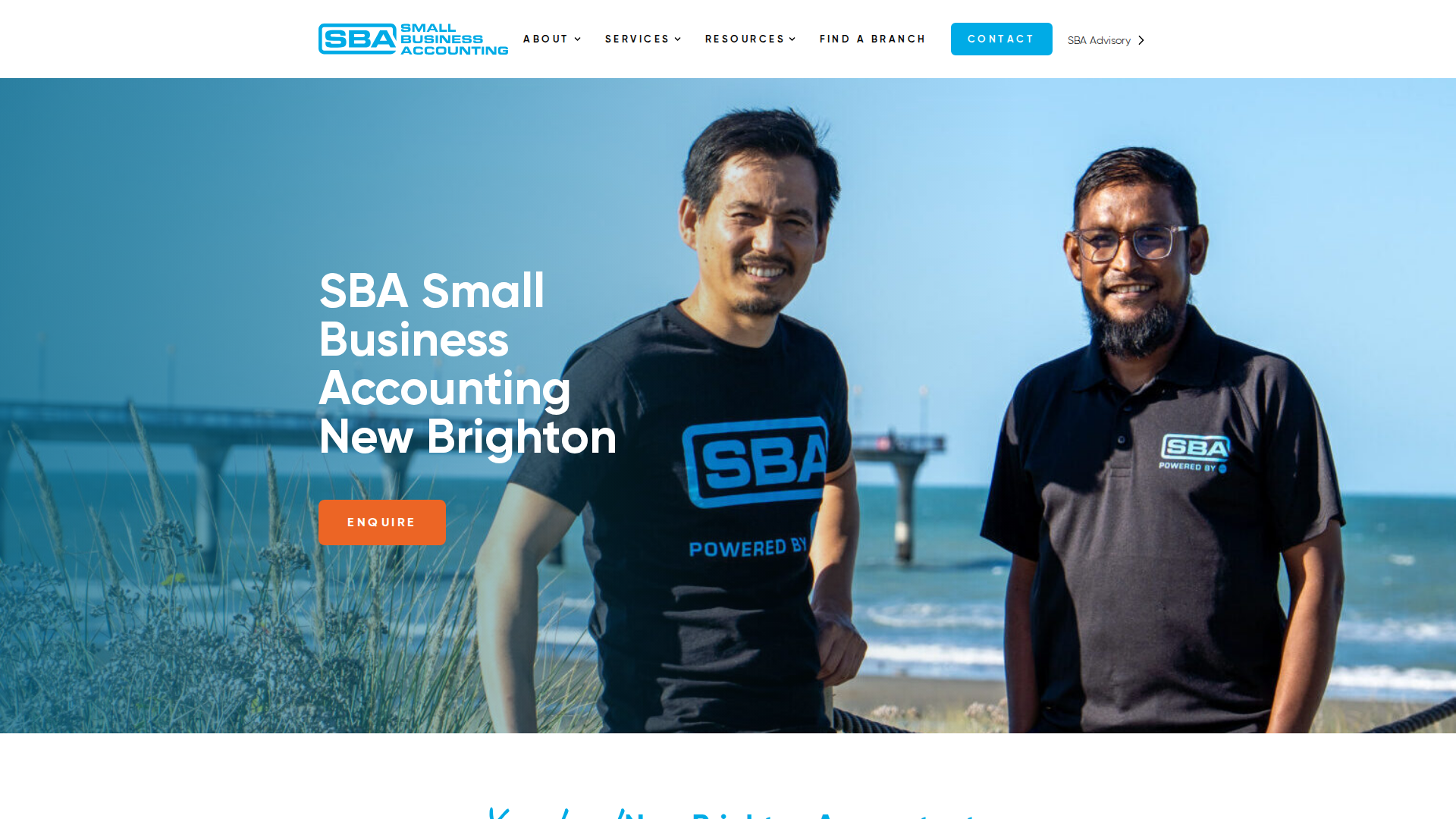 Website snapshot for SBA Small Business Accounting New Brighton