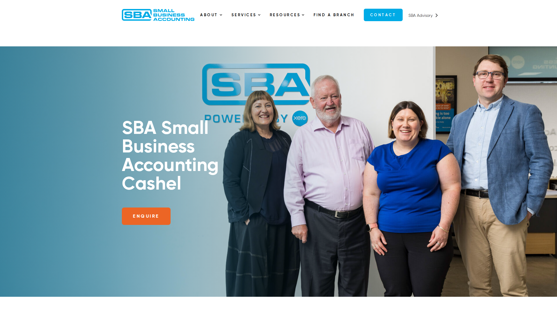 Website snapshot for SBA Small Business Accounting Cashel