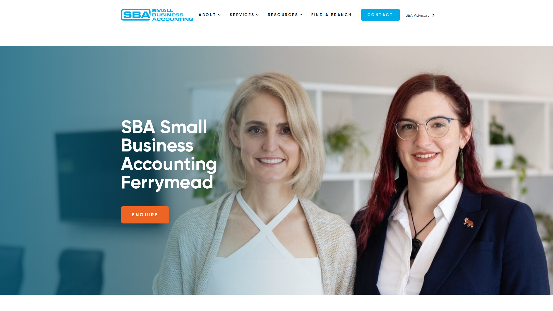 Website snapshot for SBA Small Business Accounting Ferrymead