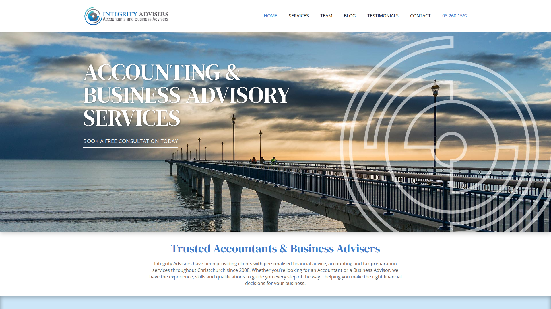 Website snapshot for Integrity Advisers