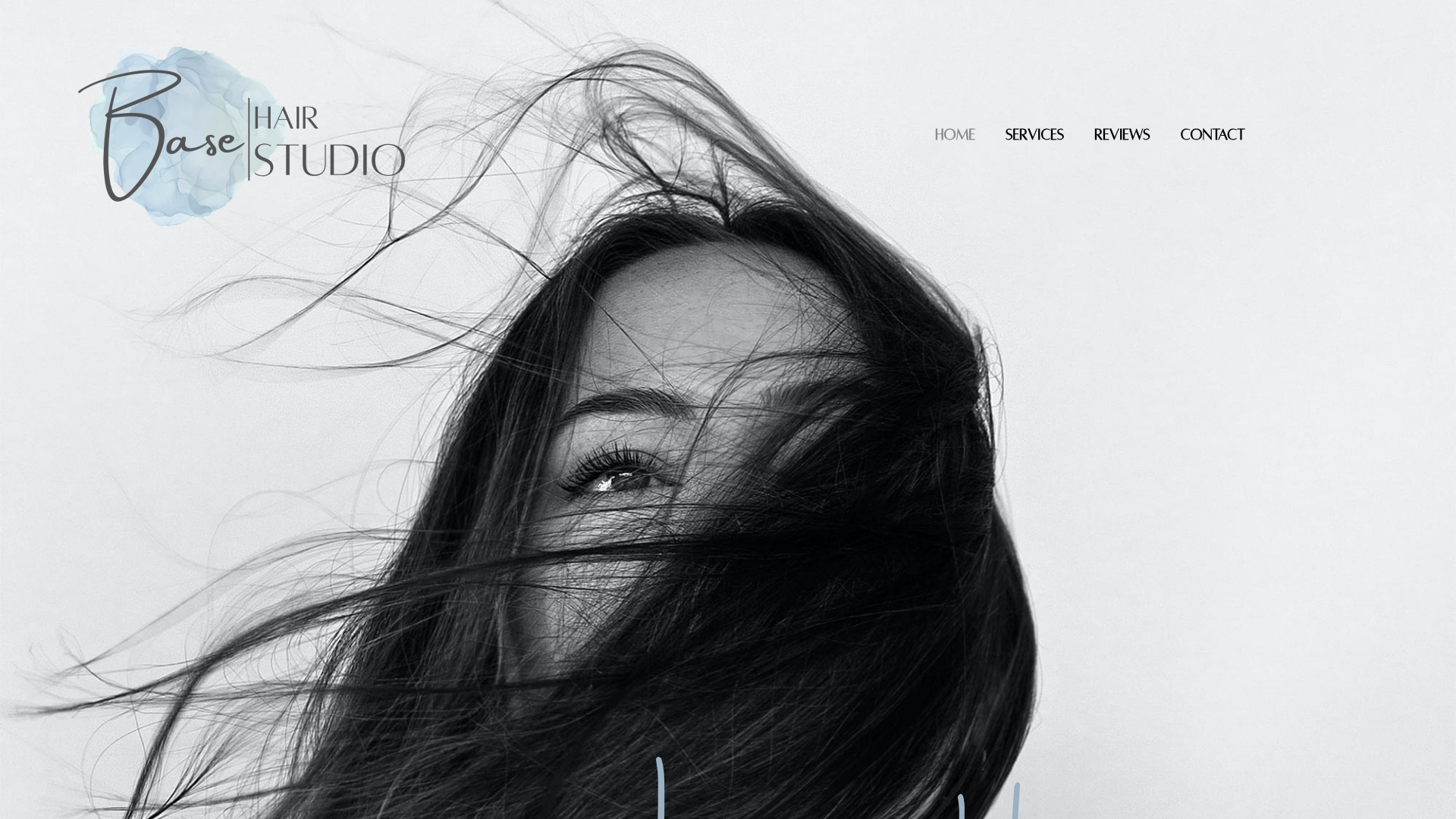 Website snapshot for Base Hair Studio