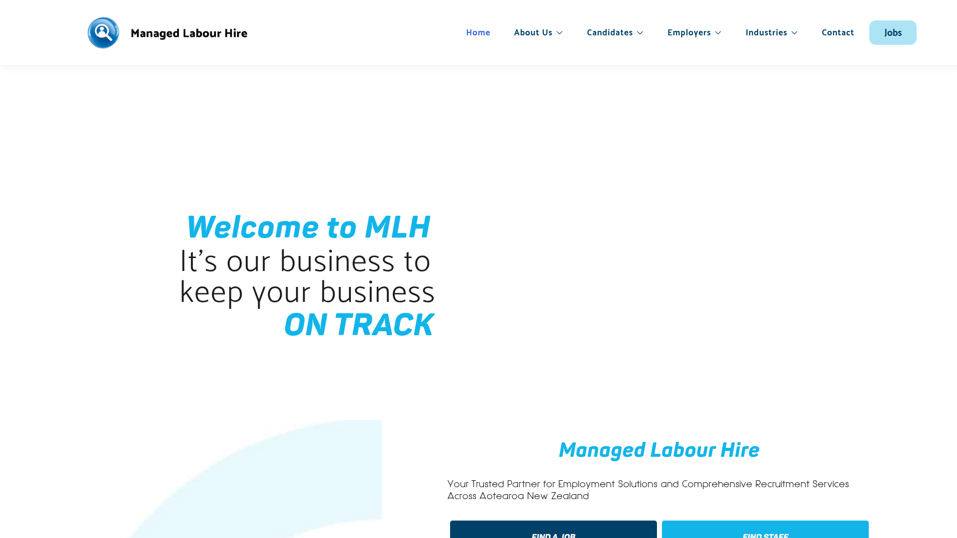 Website snapshot for Managed Labour Hire (MLH)