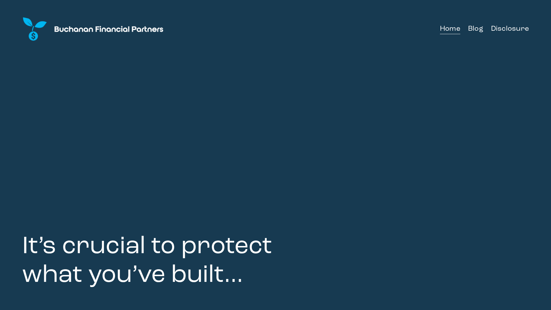 Website snapshot for Buchanan Financial Partners
