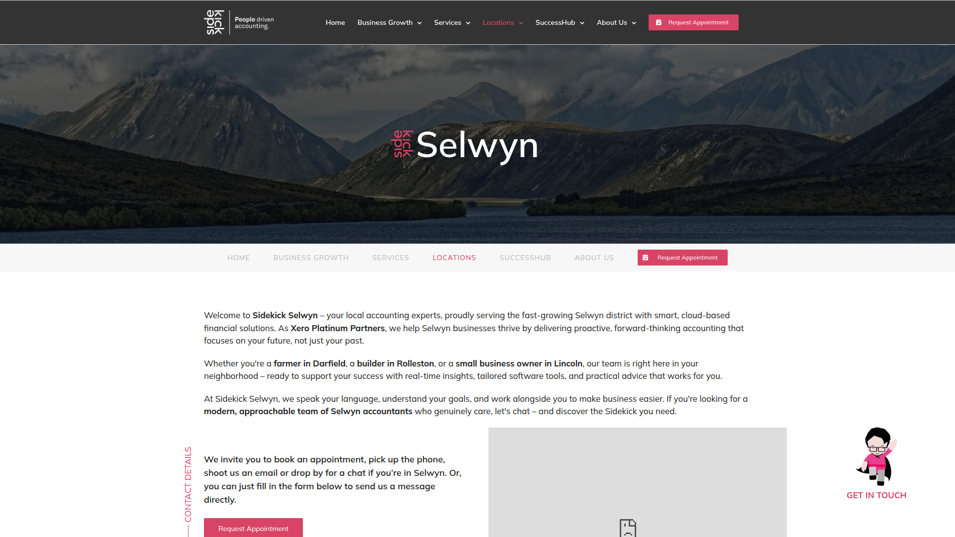 Website snapshot for Sidekick Selwyn