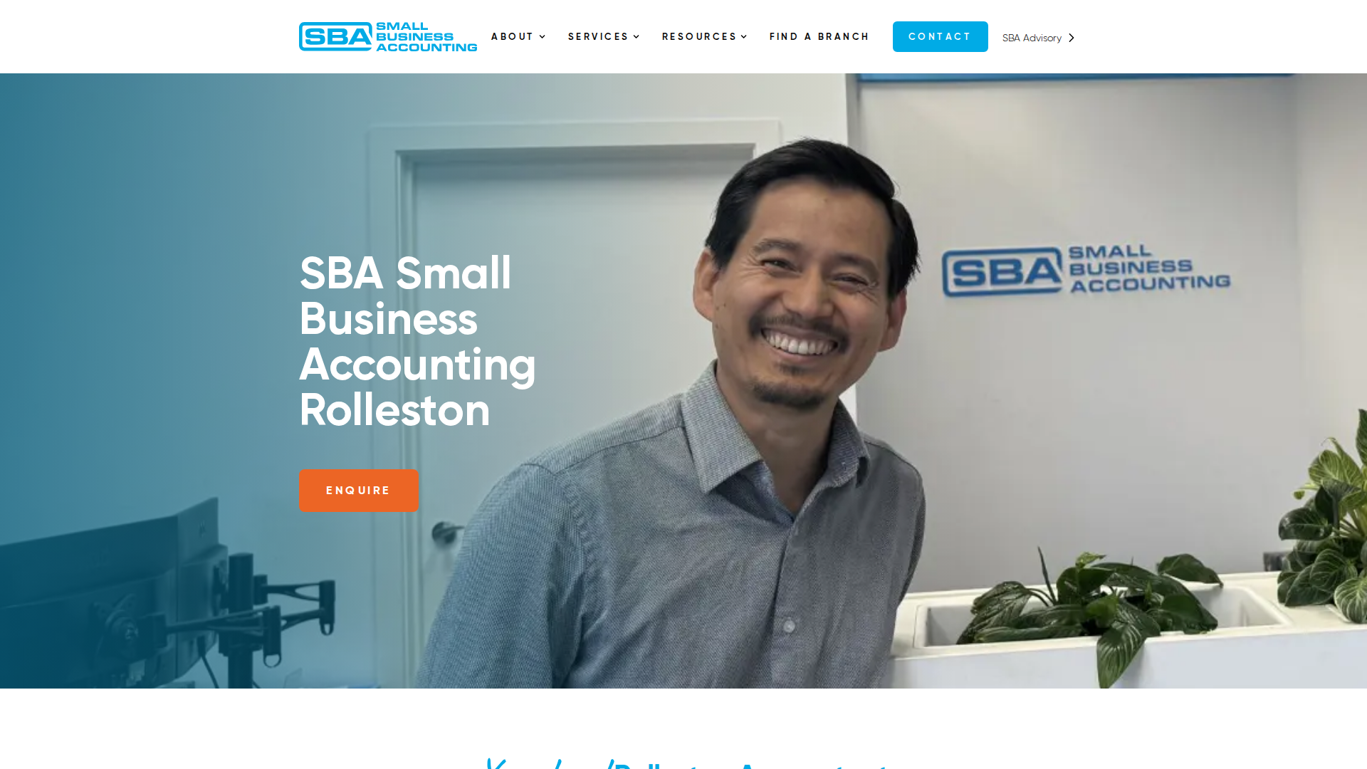 Website snapshot for SBA Small Business Accounting Rolleston