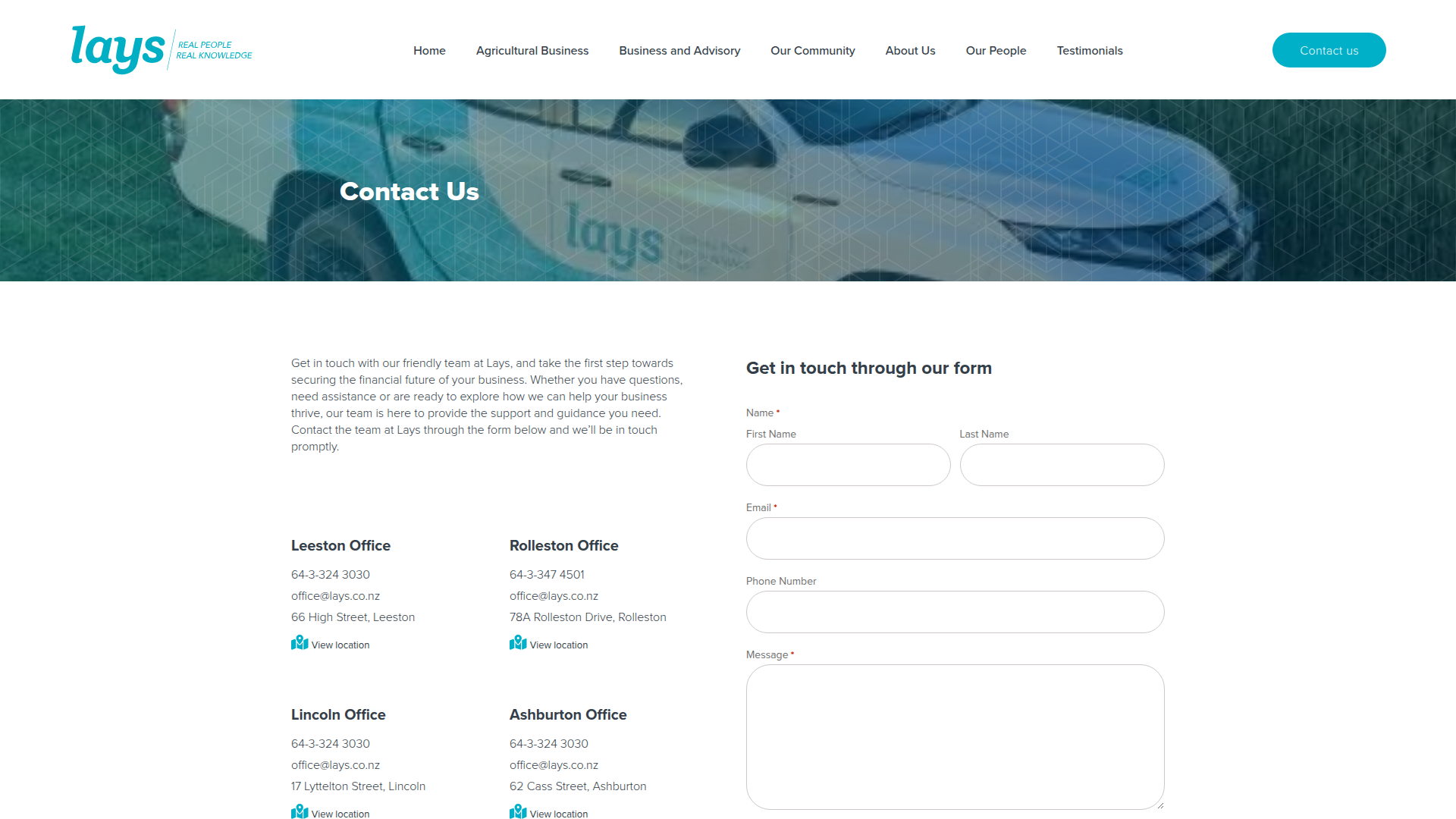 Website snapshot for Lay Associates