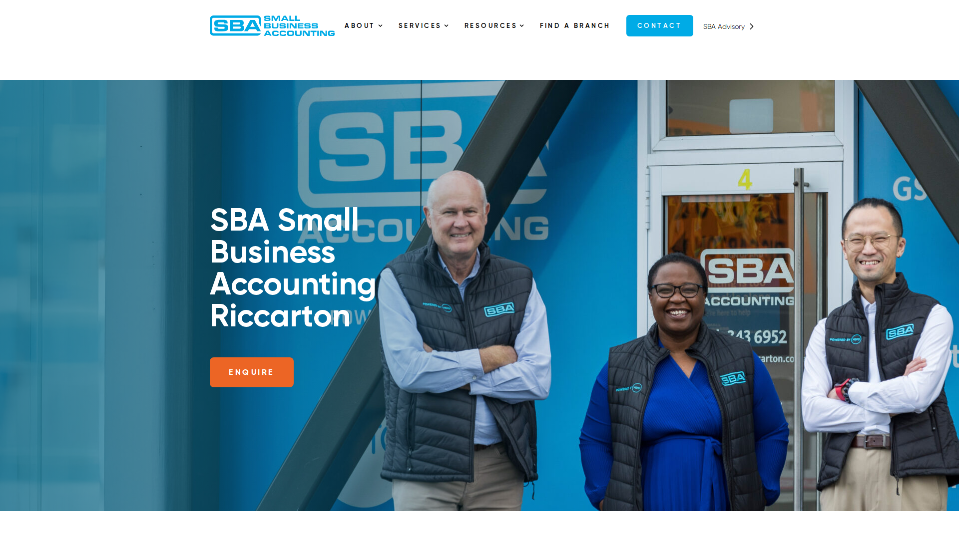 Website snapshot for SBA Small Business Accounting Riccarton