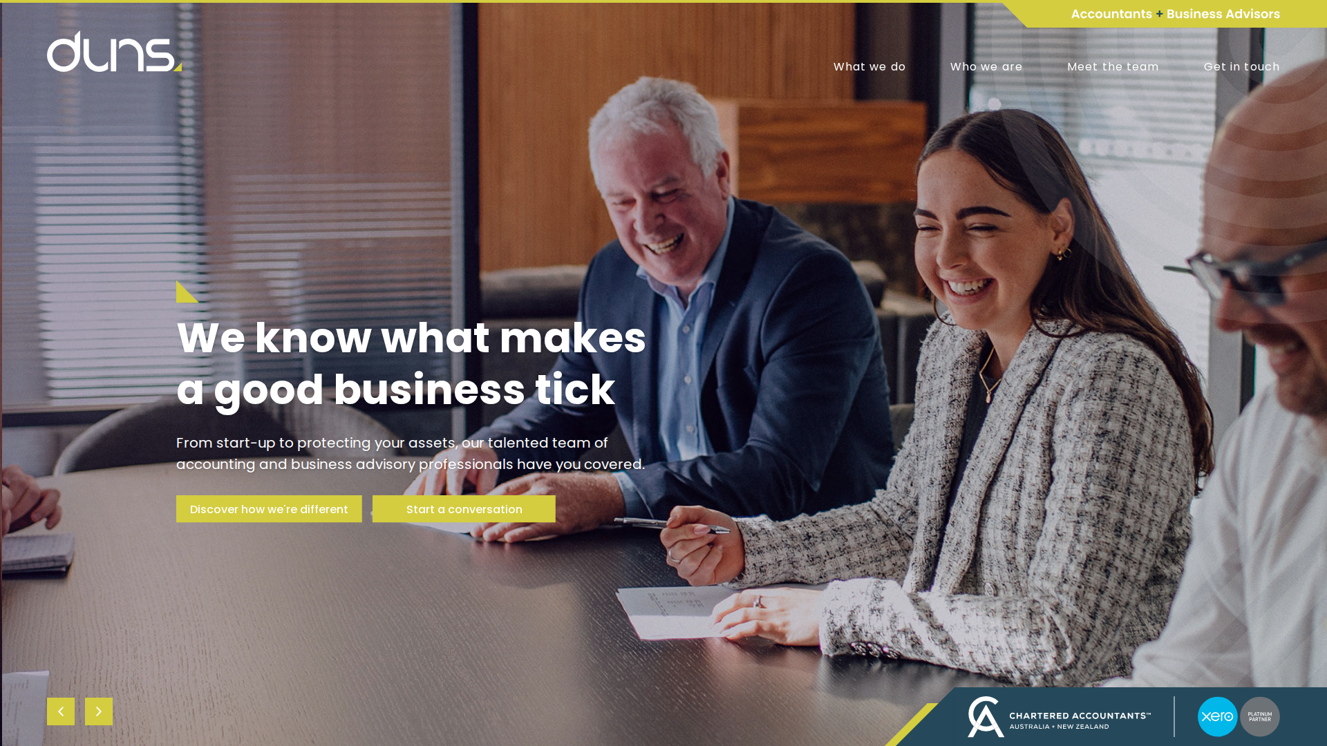 Website snapshot for Duns