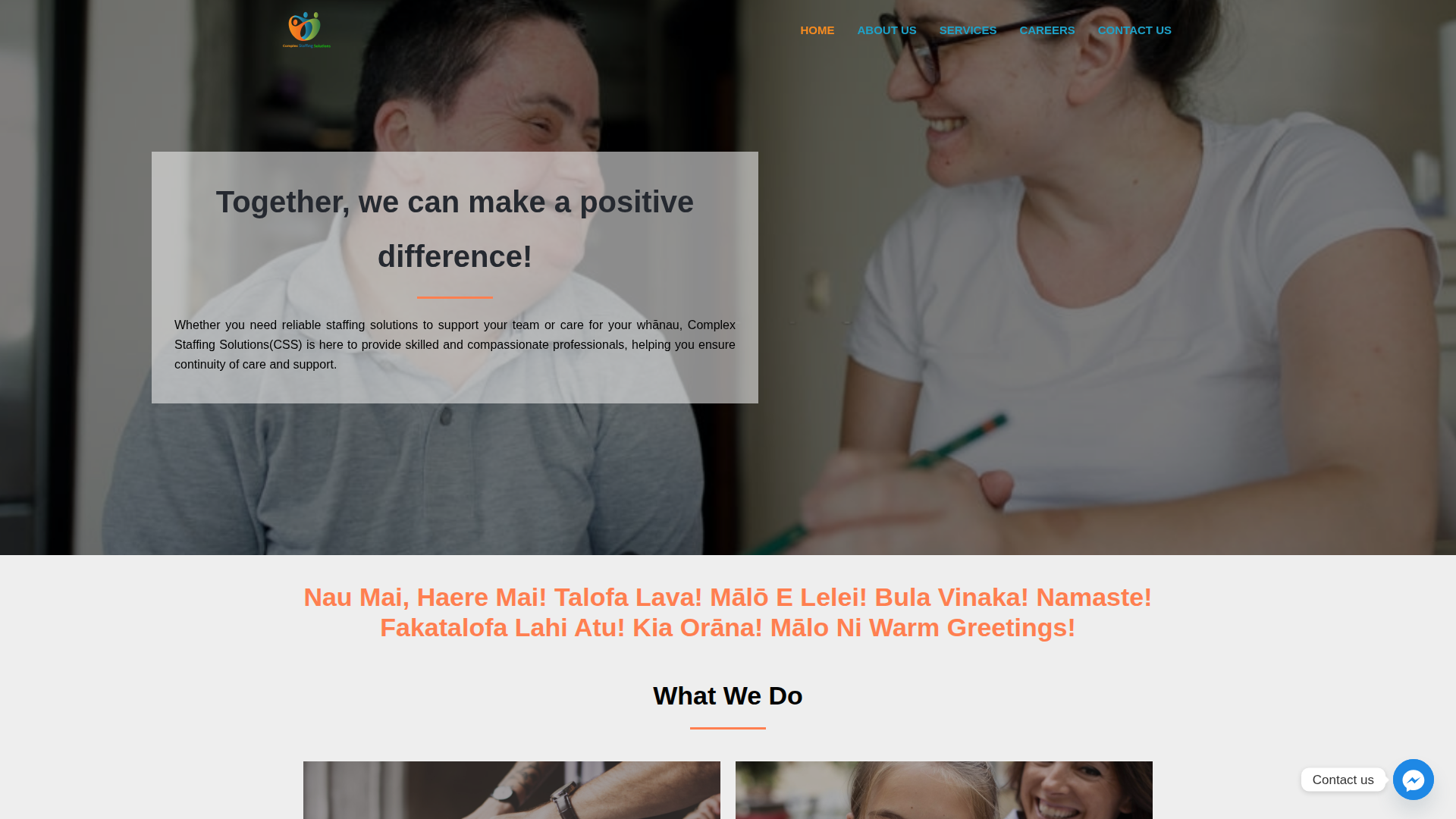 Website snapshot for Staffing Solutions