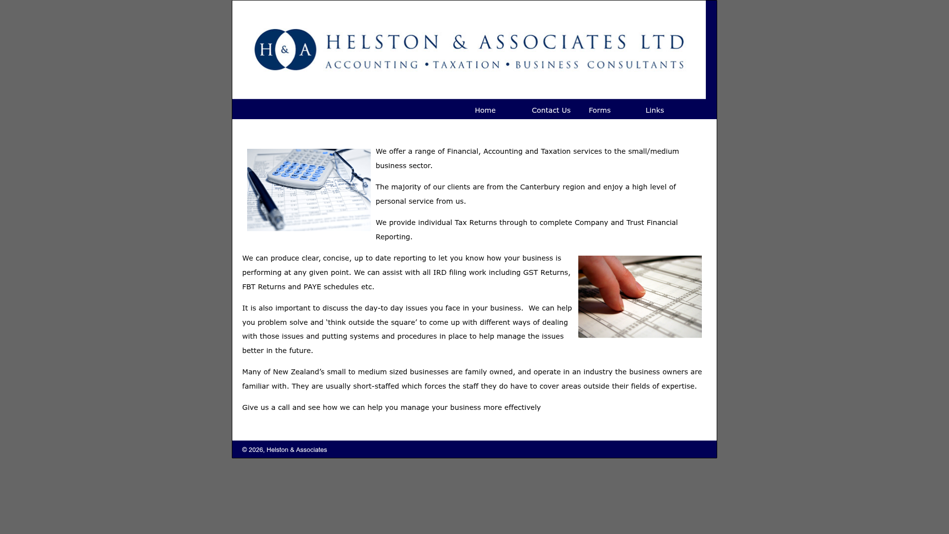 Website snapshot for Helston & Associates