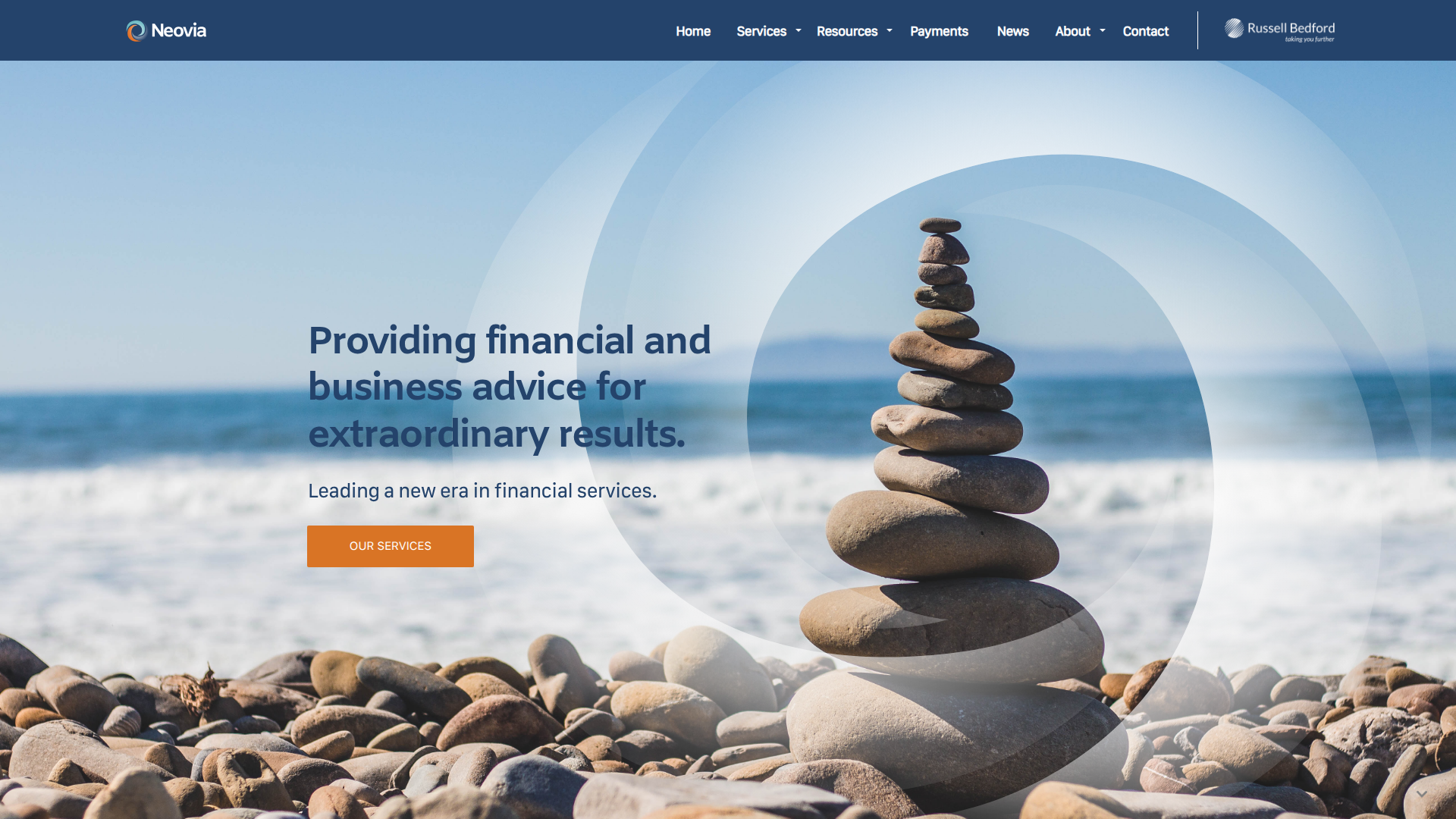 Website snapshot for Neovia Advisory Christchurch
