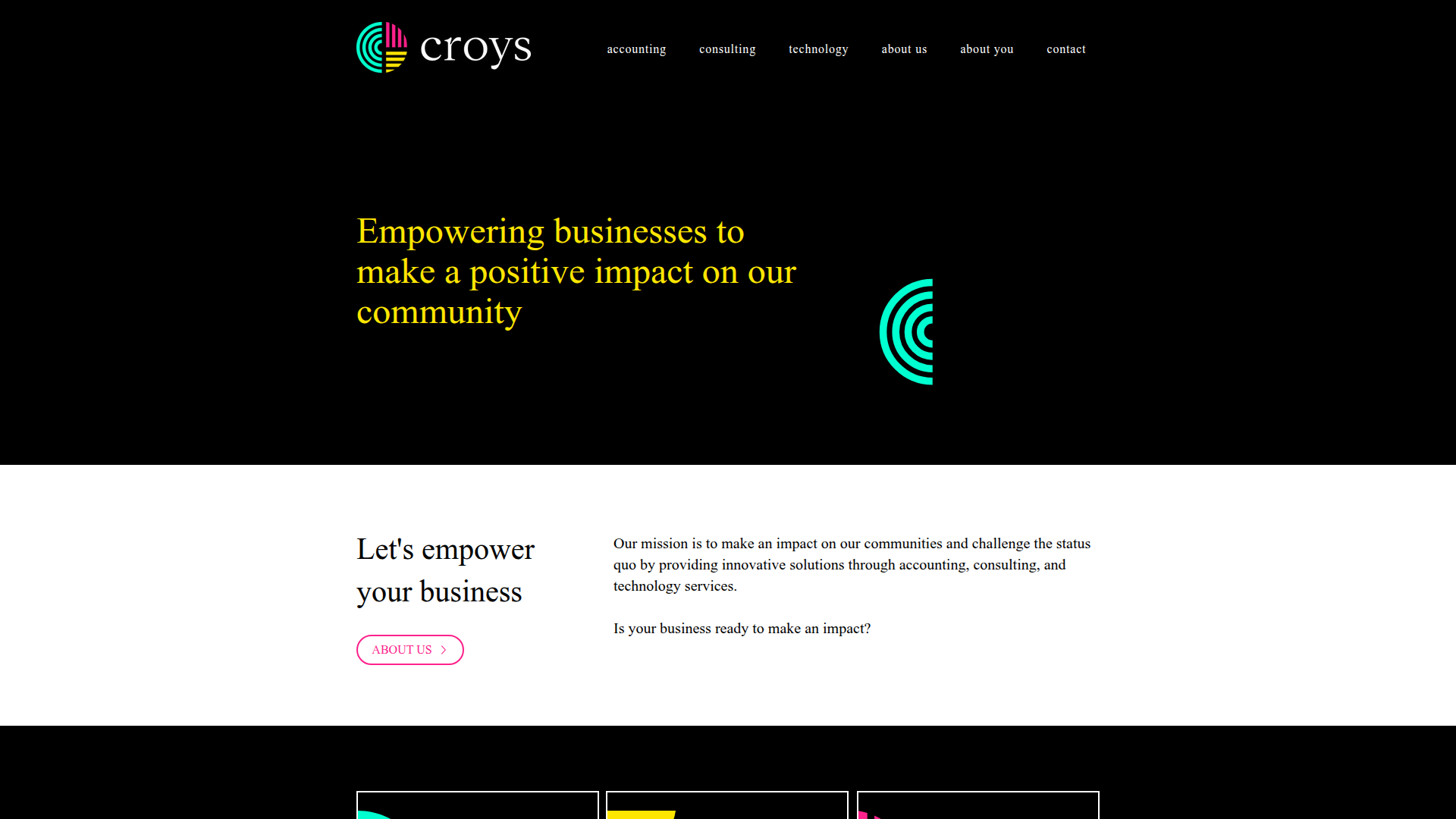 Website snapshot for Croys