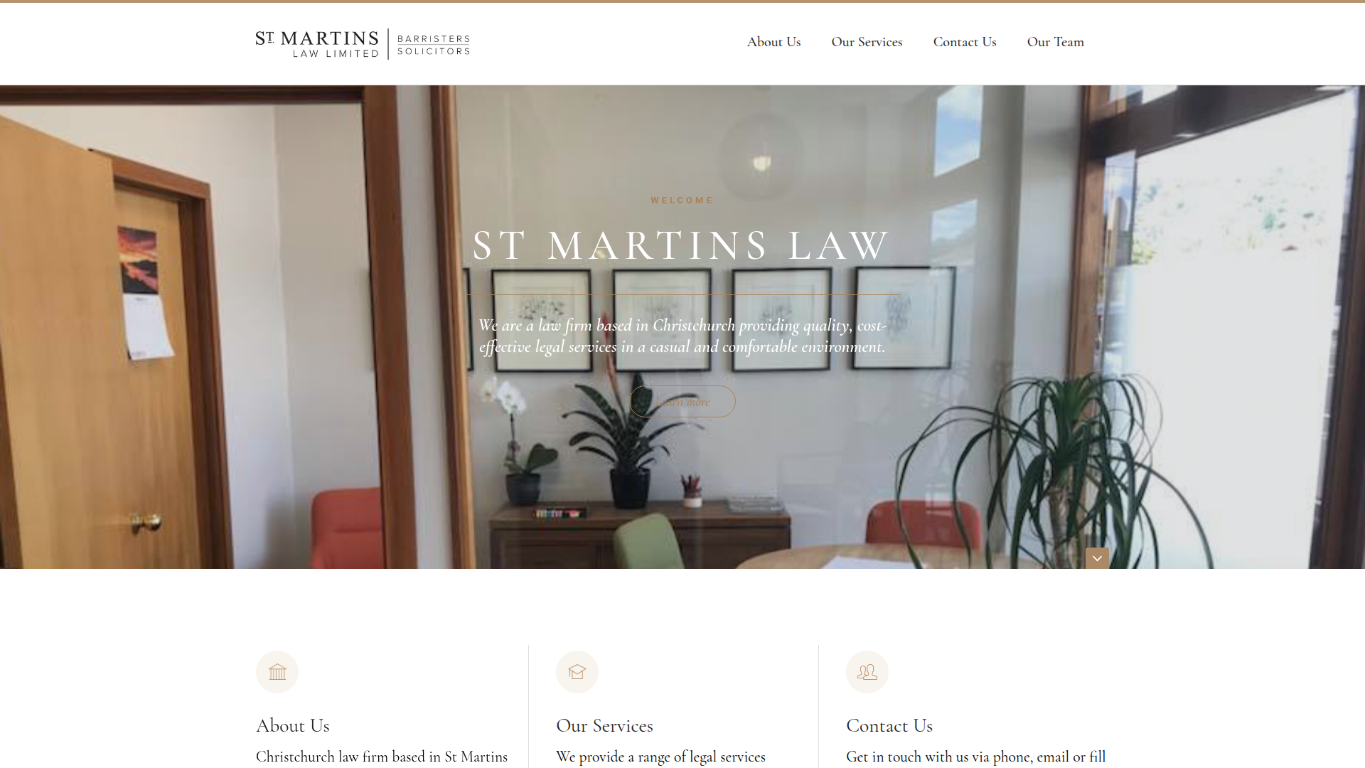 Website snapshot for St Martins Law Limited